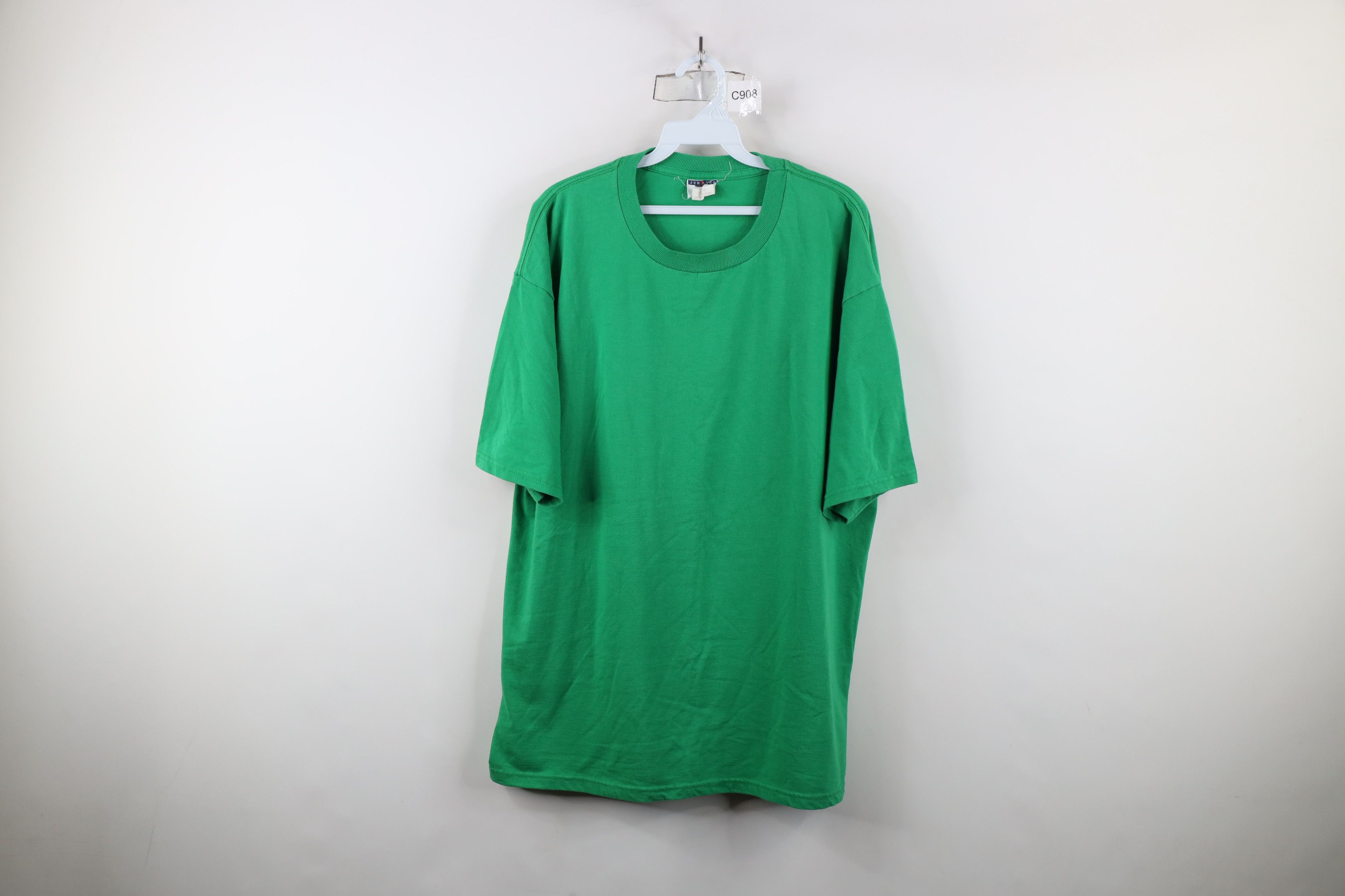 Vintage Vintage 90s Streetwear Blank Heavyweight T-Shirt Kelly Green Size US XL / EU 56 / 4 - 1 Thumbnail