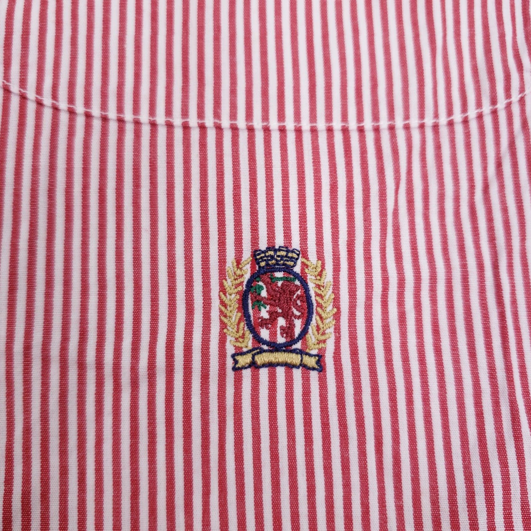Tommy Hilfiger Tommy Hilfiger Button Down Shirt Mens Medium Red White Striped Casual Size US M / EU 48-50 / 2 - 7 Thumbnail