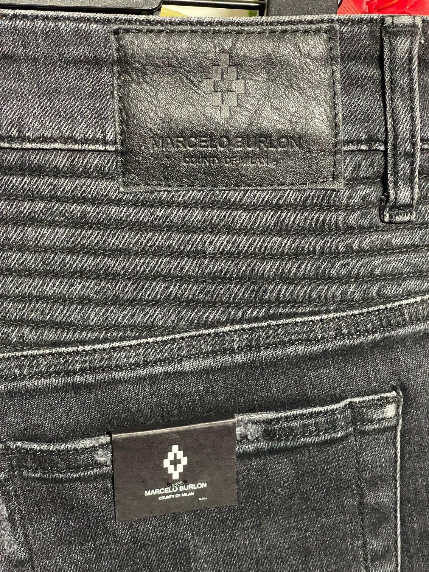 Marcelo Burlon Marcelo Burlon Slim Washed Gray Biker Jeans 30 Size US 30 / EU 46 - 5 Thumbnail
