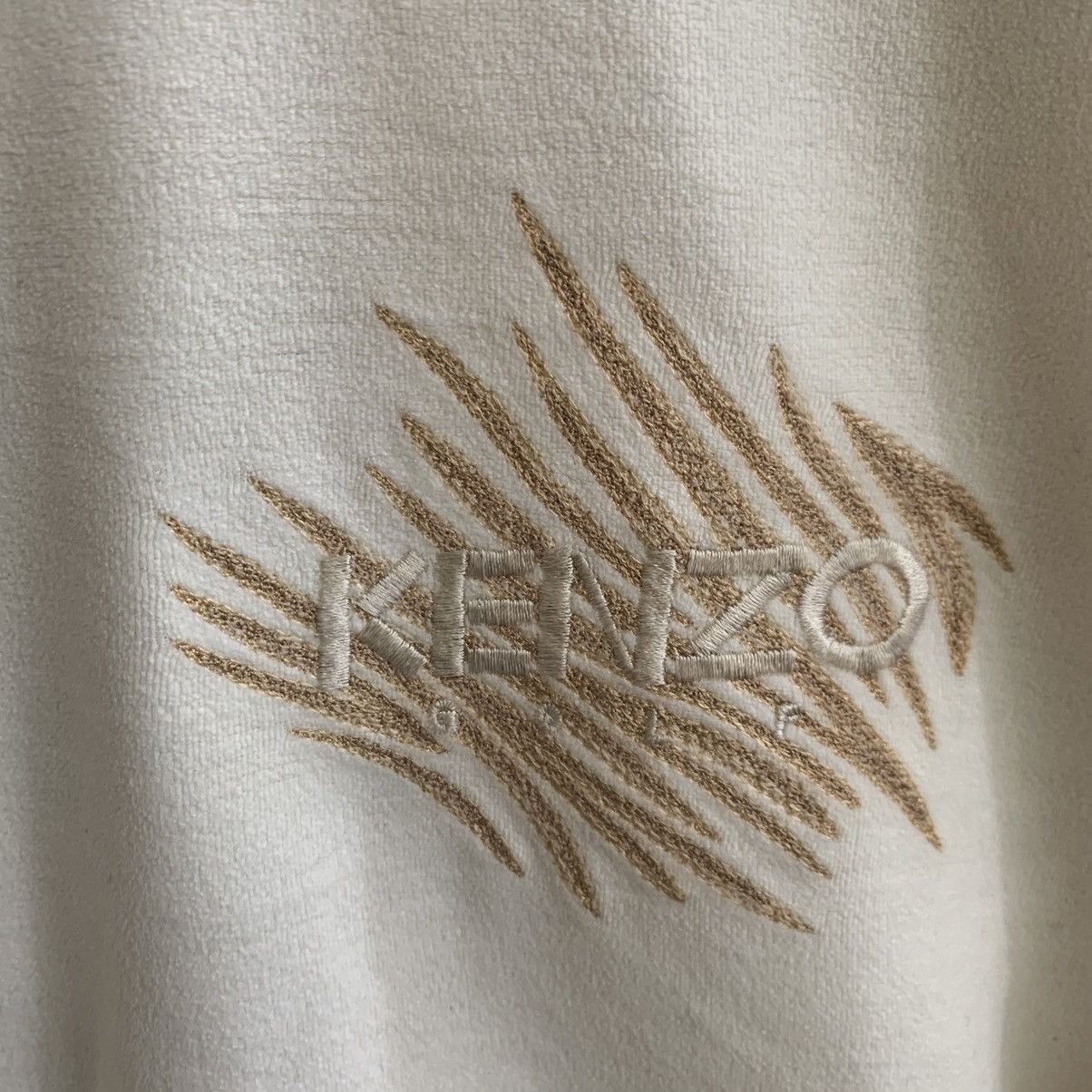 Kenzo × Vintage Vintage Kenzo Golf Sweatshirt Cream Embroidered Small Size US S / EU 44-46 / 1 - 6 Thumbnail