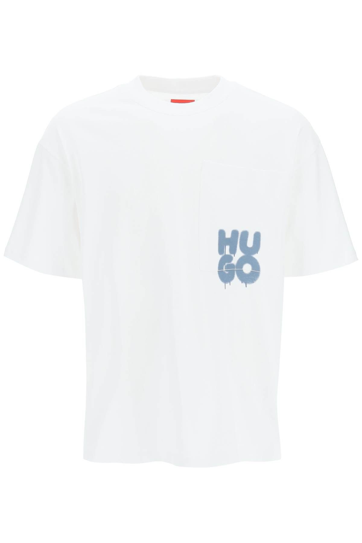 Hugo Hugo graffiti logo 'dampato' t-shirt | Grailed