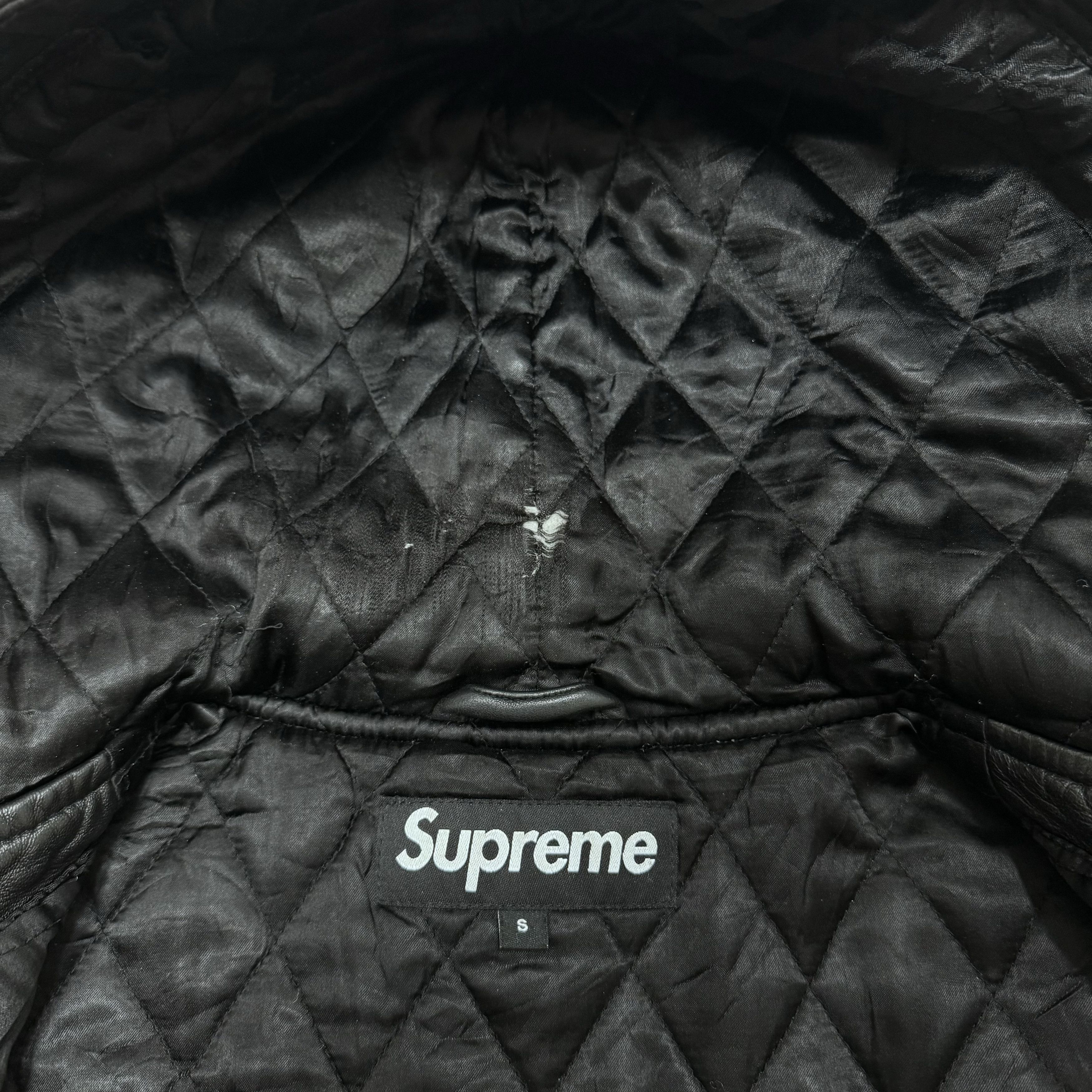Supreme 16FW Supreme Court Card Hooded Leather Jacket Size US S / EU 44-46 / 1 - 7 Thumbnail
