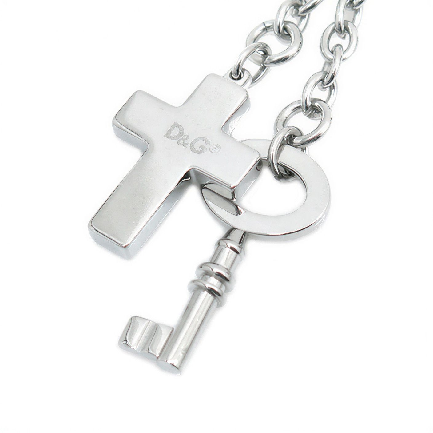 Dolce & Gabbana Dolce & Gabbana Cross and Key Stainless Steel Earrings Size ONE SIZE - 3 Thumbnail