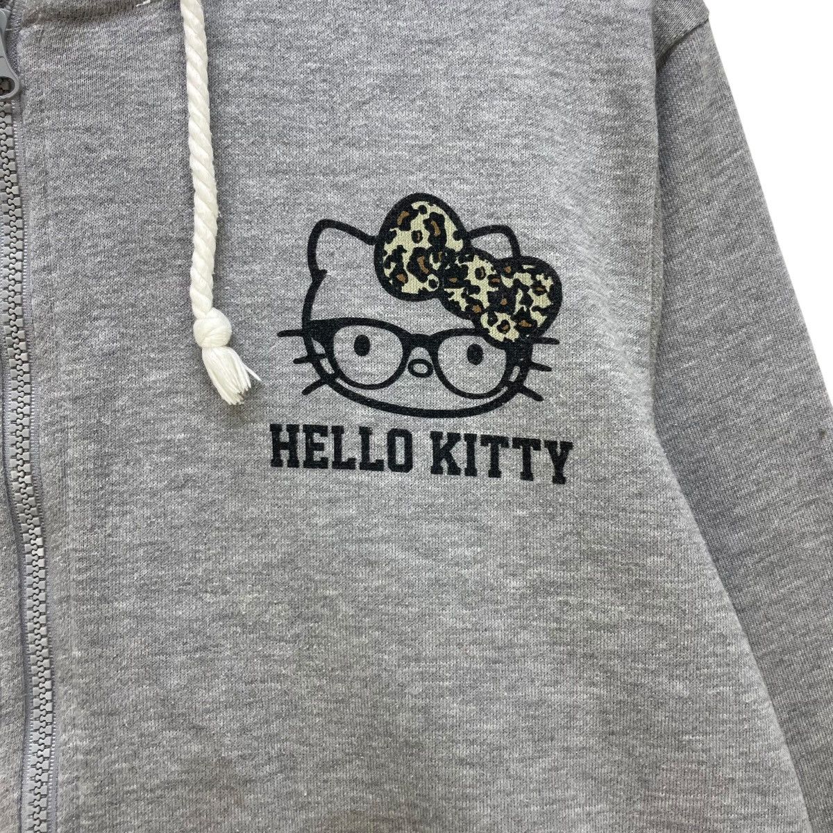 Disney 💥Vintage Hello Kitty Big Logo Hooded Zip Up Sweater Size US M / EU 48-50 / 2 - 4 Thumbnail