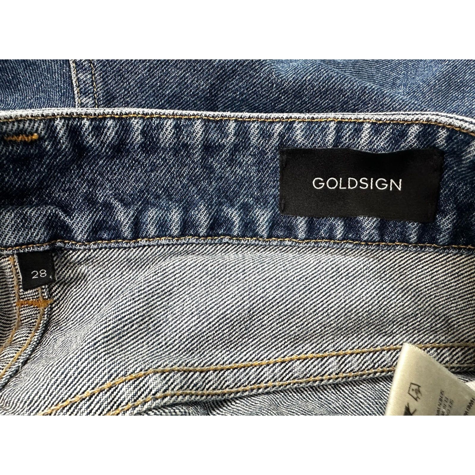 GOLDSIGN GOLDSIGN Women Blue Lawler Farrel Straight Jeans Pants 28 M6W Adult Womens Straight 32in Cotton Blend Blue 90s Style? Size 28" / US 6 / IT 42 - 5 Thumbnail
