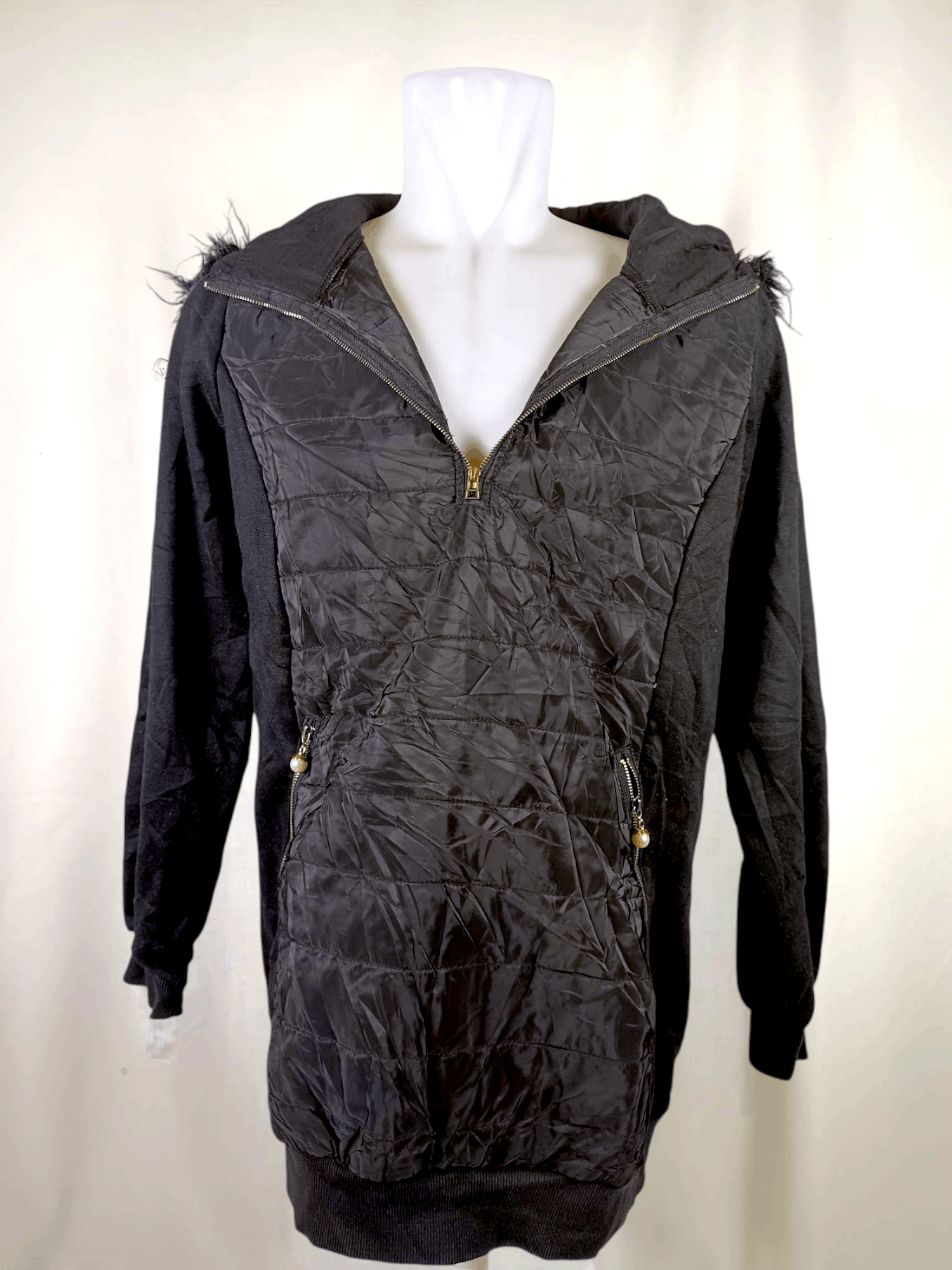 Other Crazy Black Half Zipper Fur Hoodie Lgb Style Size US L / EU 52-54 / 3 - 16 Thumbnail