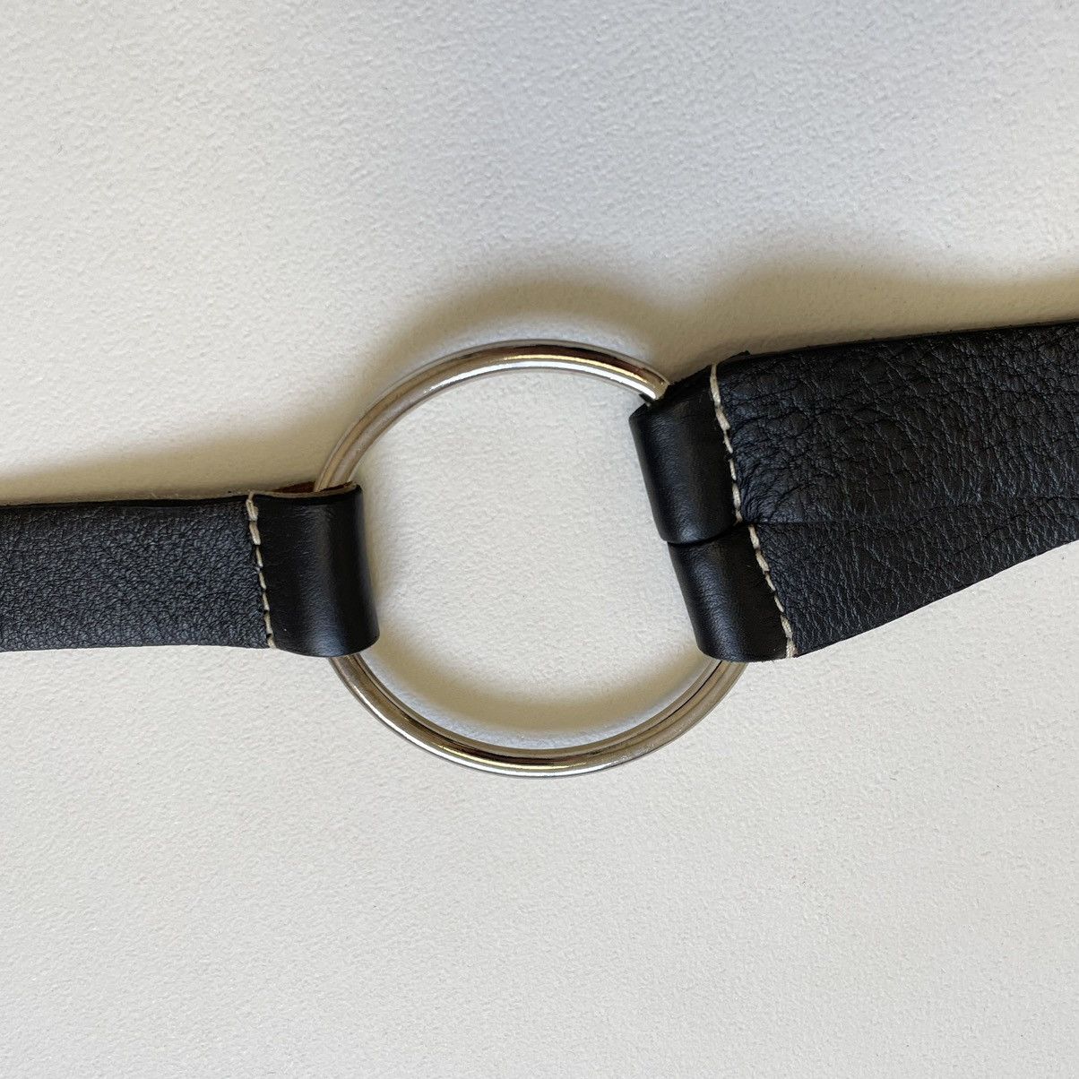 Miu Miu Mid 2000s Black Leather Bondage Belt Size 32 - 9 Thumbnail