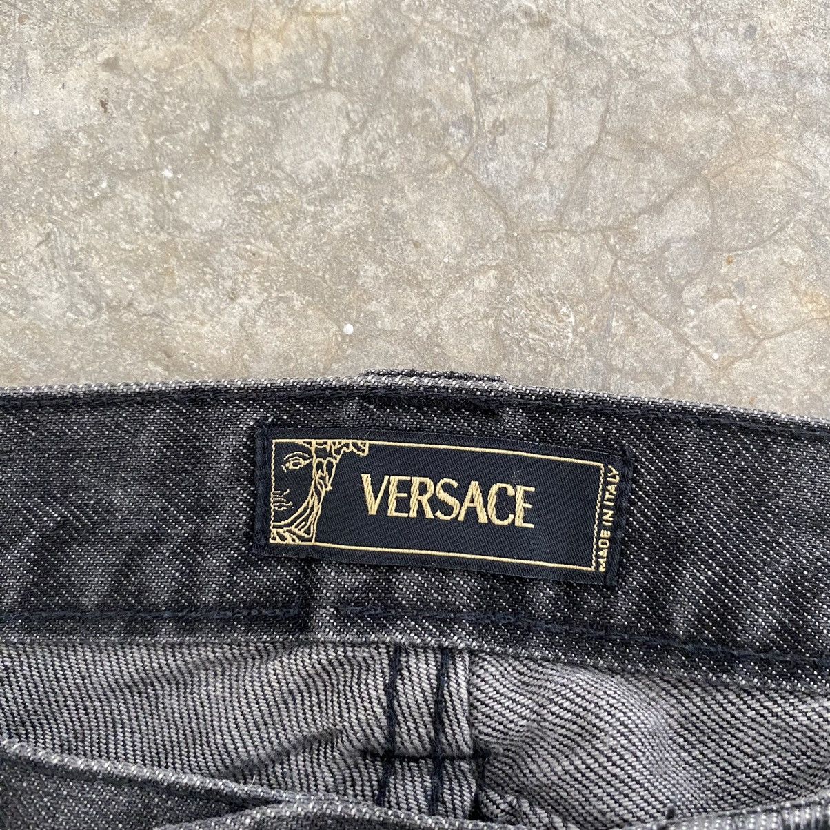 Versace 2004 Archive Versace Sanded Black Bondage Denim Jeans Size US 38 / EU 54 - 23 Thumbnail
