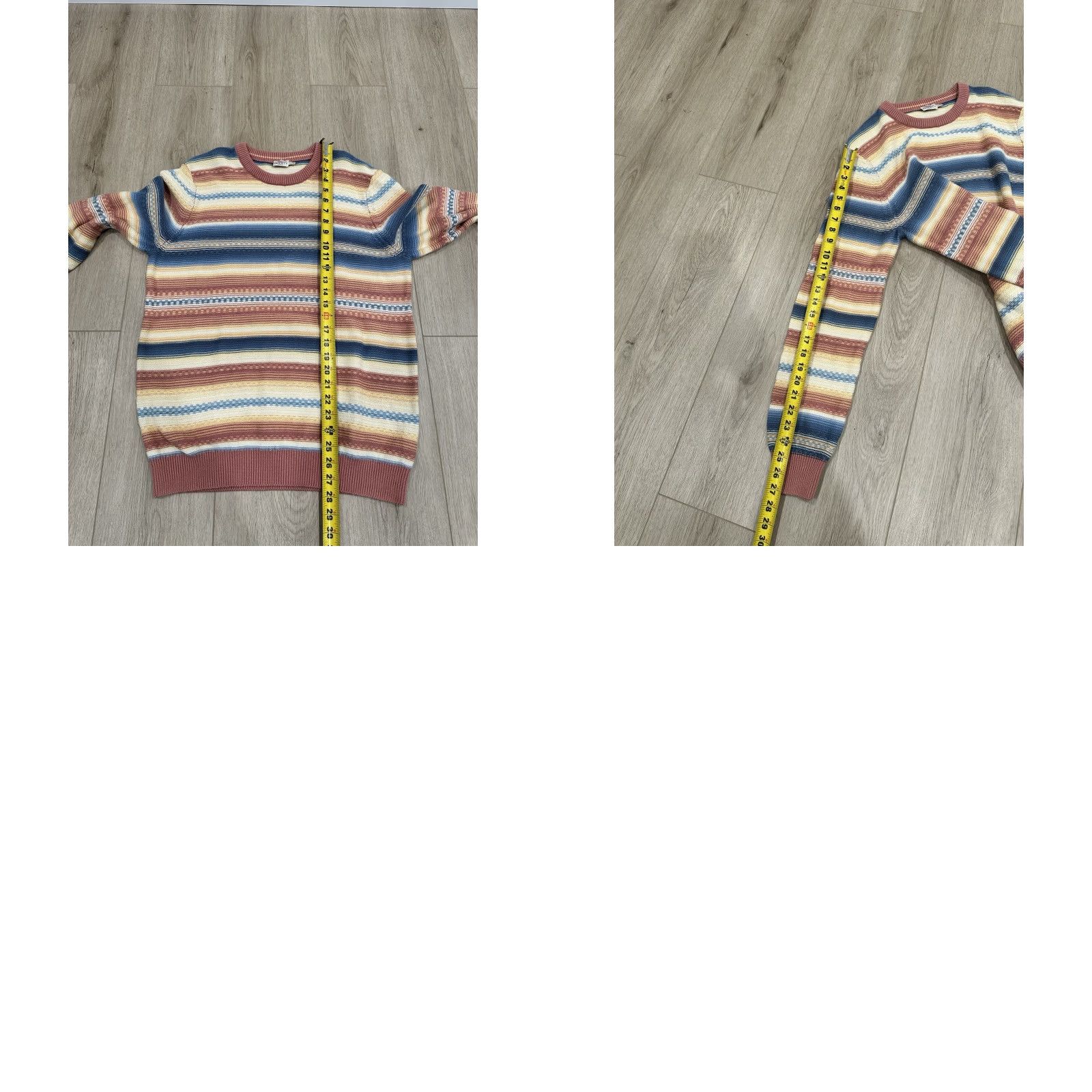 Faherty Faherty Stripe Crewneck Sweater Red Basin Ombré Men’s L Unisex Cotton - Cashmere Pullover Knit Long Sleeve Size US L / EU 52-54 / 3 - 9 Thumbnail