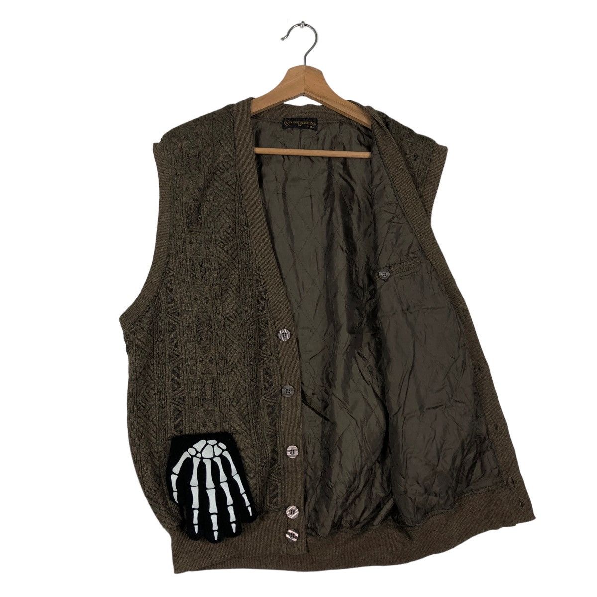 Japanese Brand 🔥90’s Navajo Aztec Design Vest Knit Gianni Valentino Italy Size US M / EU 48-50 / 2 - 9 Thumbnail