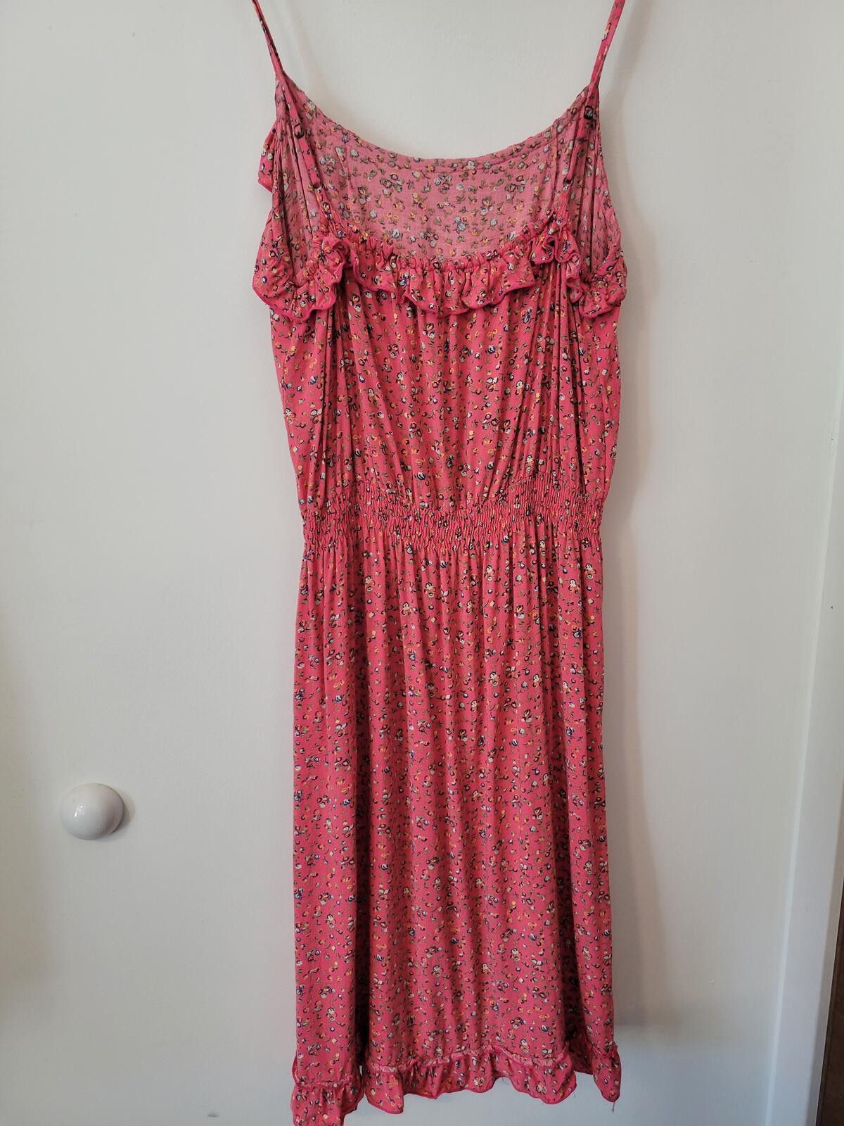Other Tommy Girl Pink Floral Ruffle Midi Dress Size Large Size L / US 10 / IT 46 - 2 Thumbnail