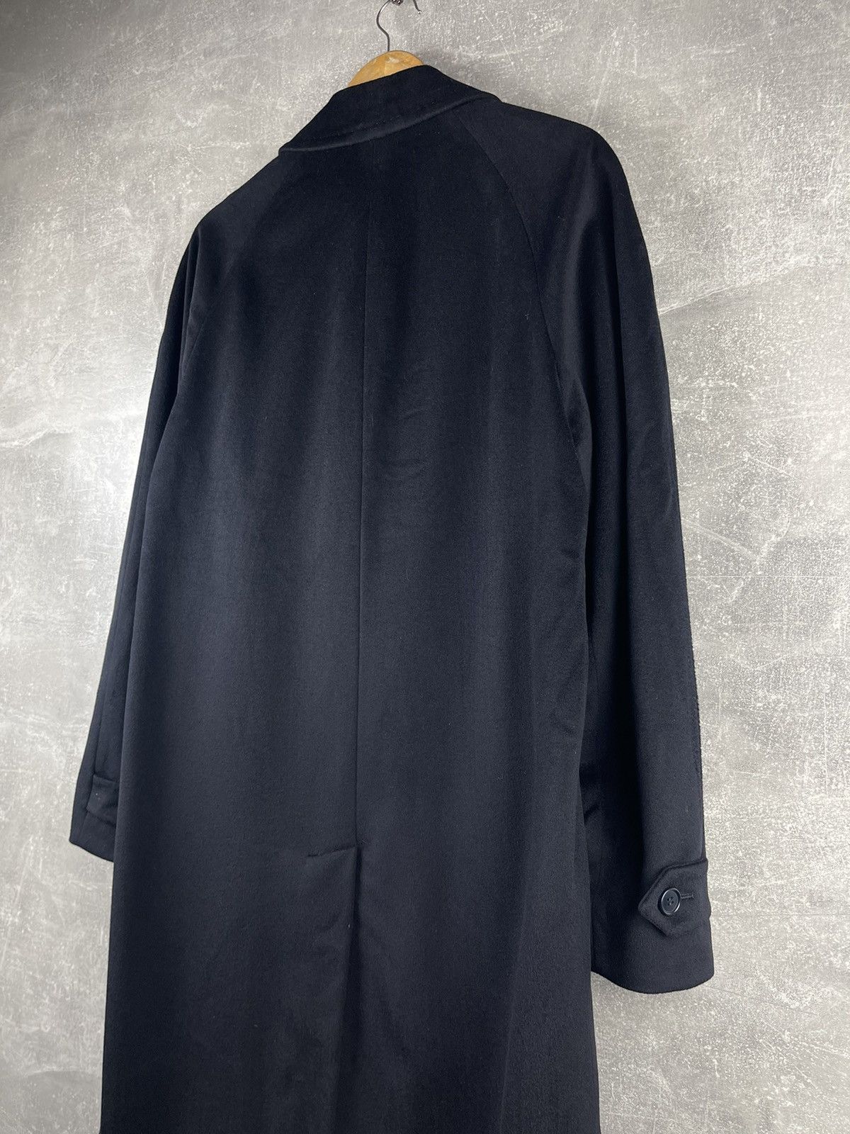 Tombolini Tombolini ing Loro Piana Wool Belted Overcoat Black Size US L / EU 52-54 / 3 - 7 Thumbnail