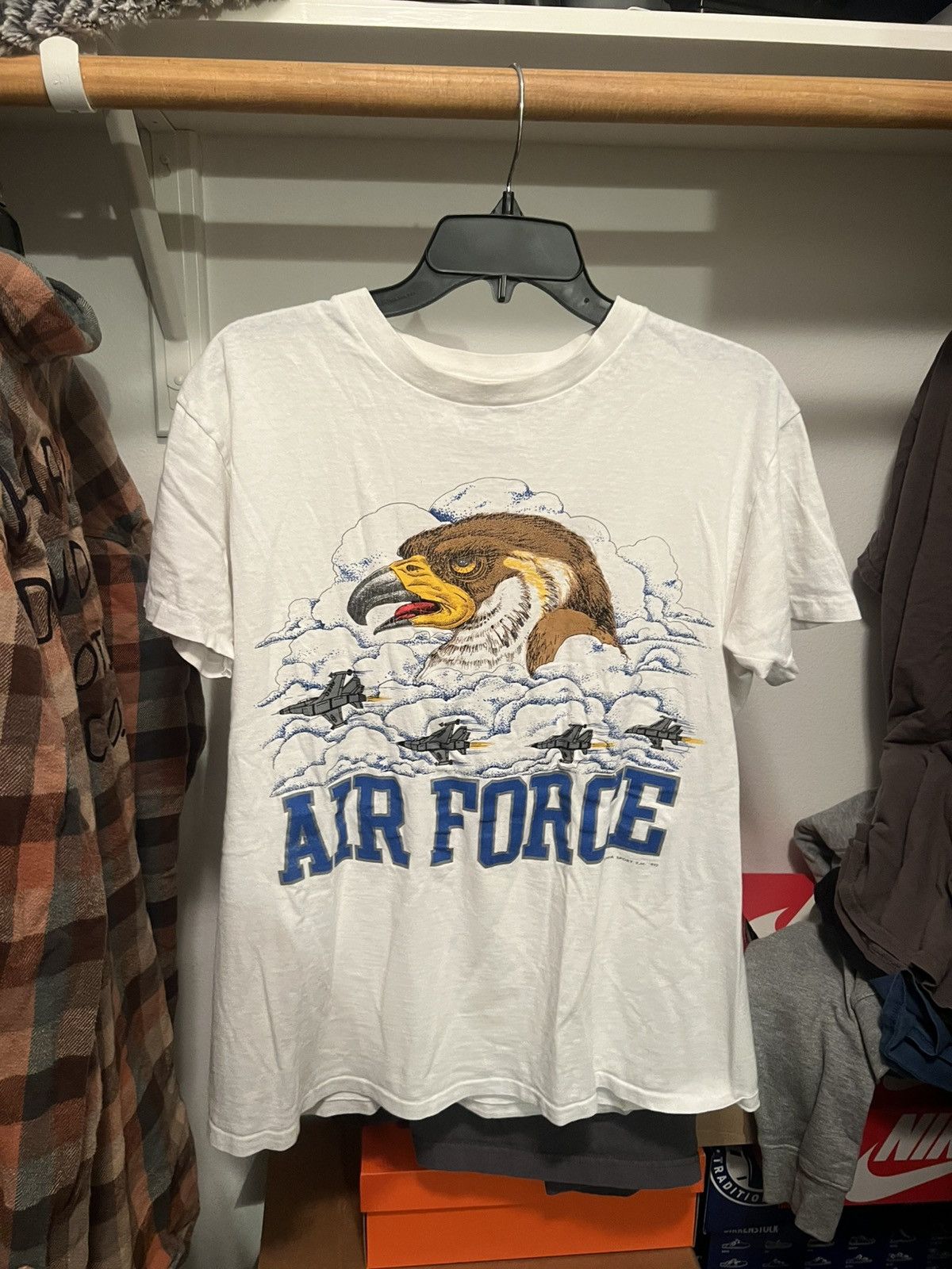 Vintage Vintage 1990 airforce shirt Size US L / EU 52-54 / 3 - 1 Thumbnail