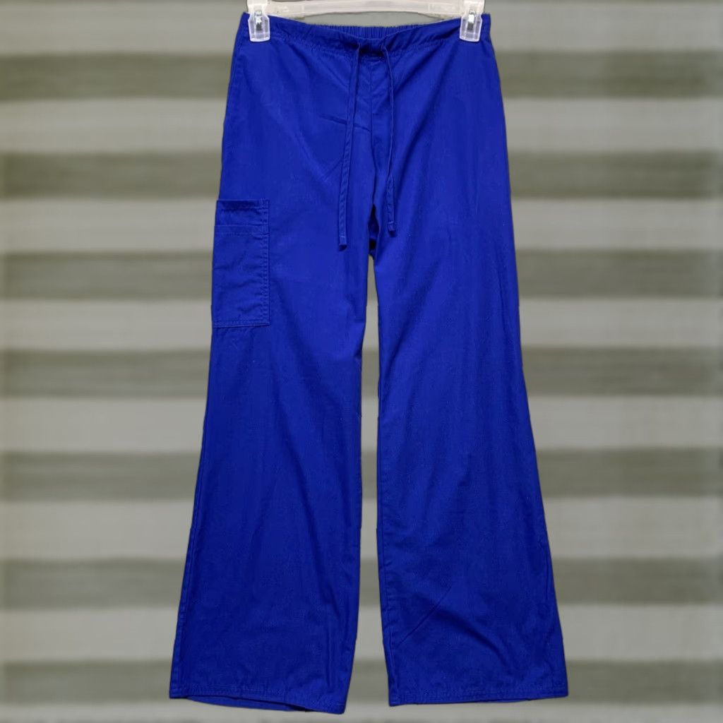 Vintage SB Scrubs Pant Unisex XS Navy Blue Drawstring Uniform Adult Extra Small 000 Doctor Nurses Aide Size US 27 - 1 Thumbnail