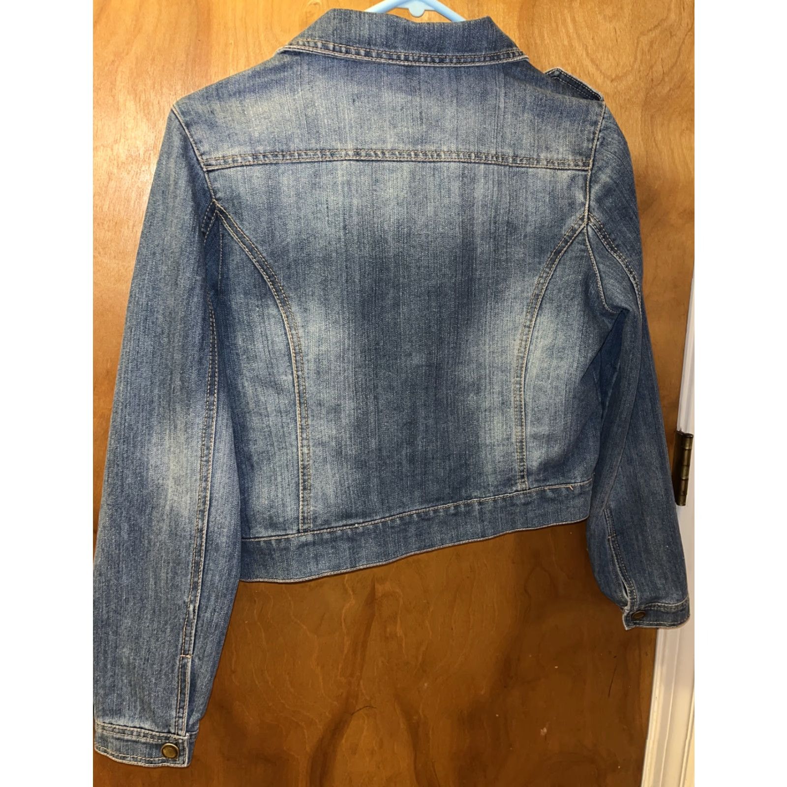 Vintage VINTAGE JouJou Denim Jacket 80s Motorcycle Style Medium Blue Zip Women’s Size M / US 6-8 / IT 42-44 - 4 Thumbnail