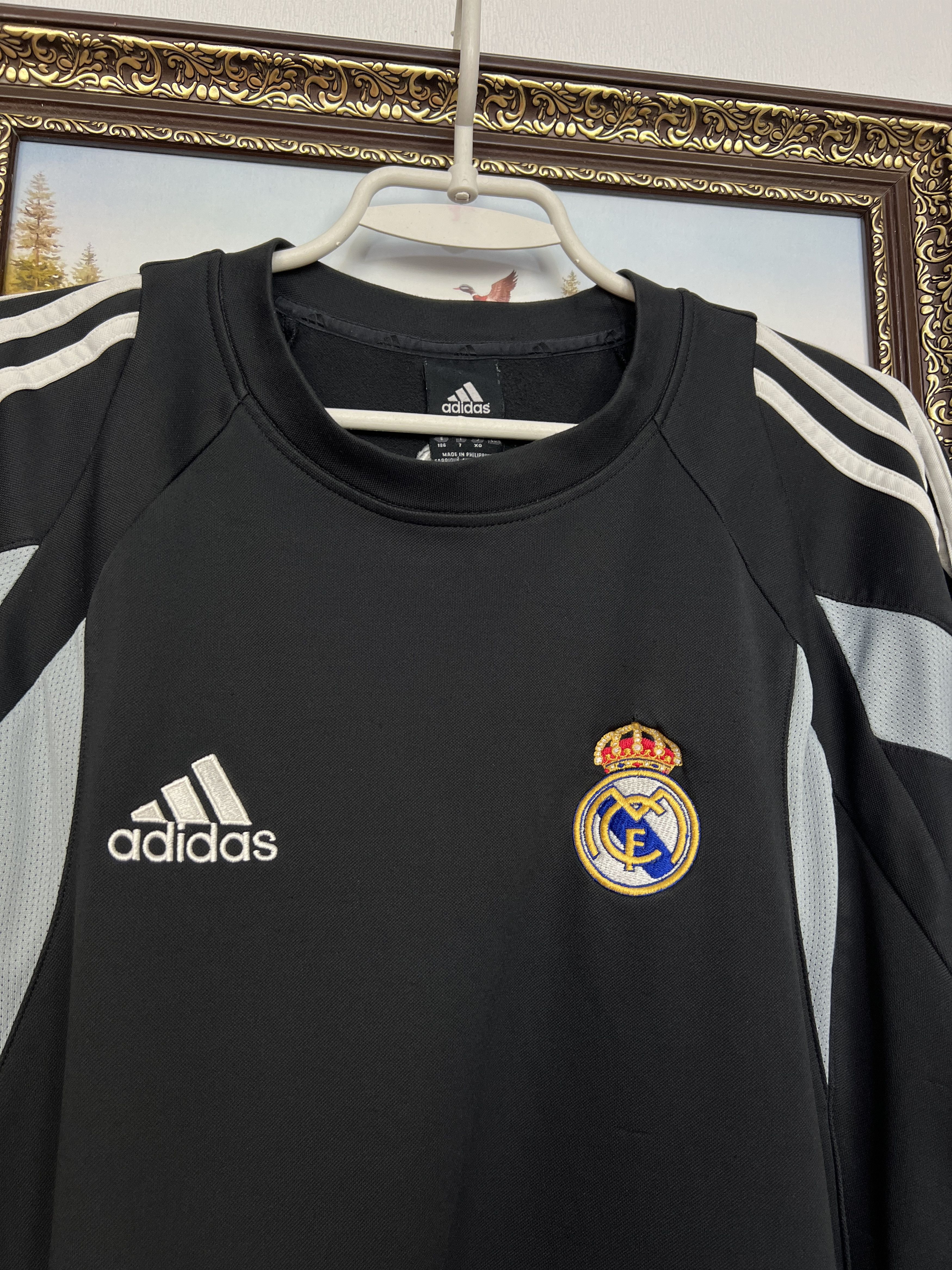 Adidas Vintage Real Madrid Football Train Jacket Soccer Sweatshirt Size US L / EU 52-54 / 3 - 3 Thumbnail