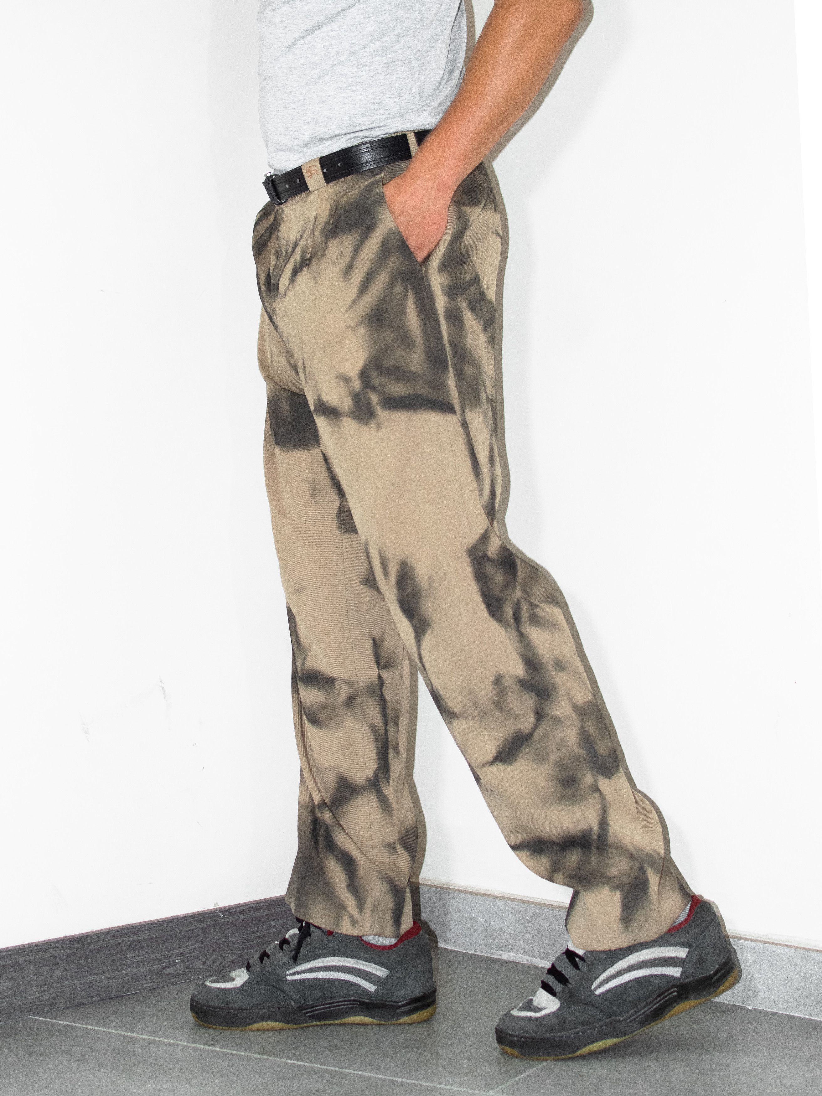 Burberry × Designer × Vintage Vintage burberry Black reworked graffiti Streetwear Trousers Size US 36 / EU 52 - 4 Thumbnail