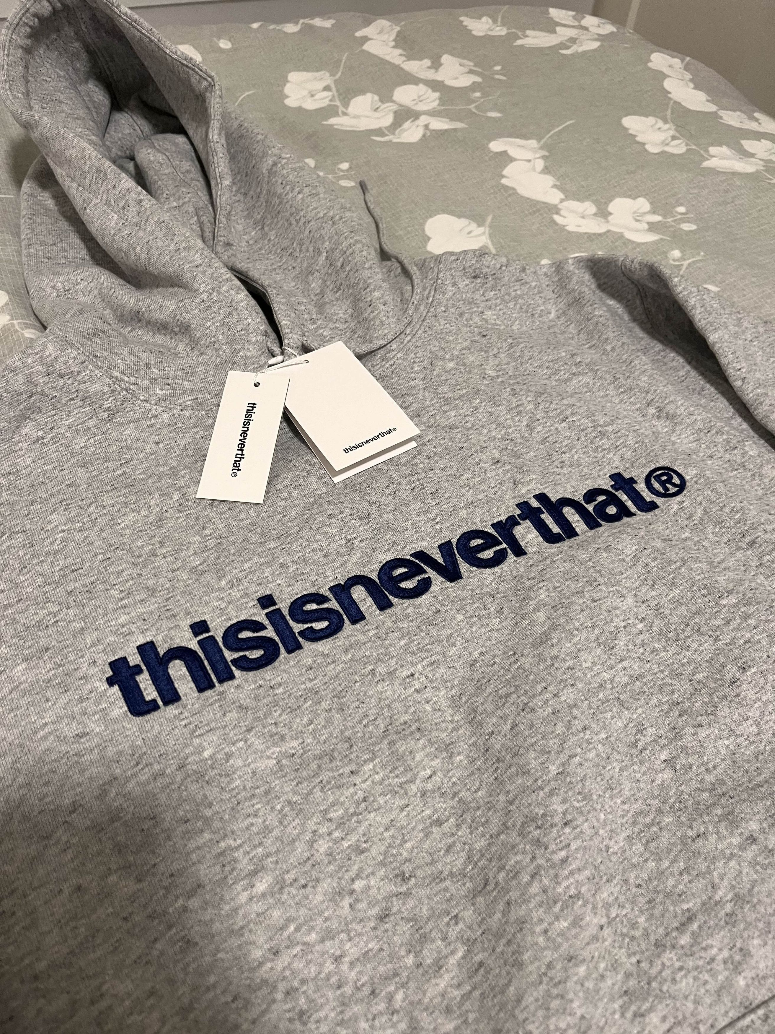 thisisneverthat (FW23) T-Logo Hoodie Heather Grey | Grailed