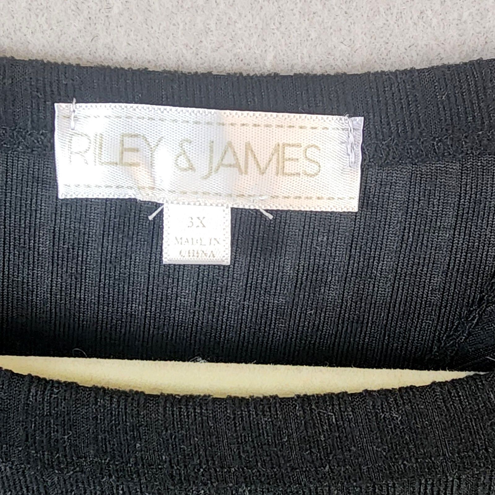 Other Riley & James Tie-Back Top Women 3X Black Short Sleeve Size 3XL / US 20-22 - 10 Thumbnail
