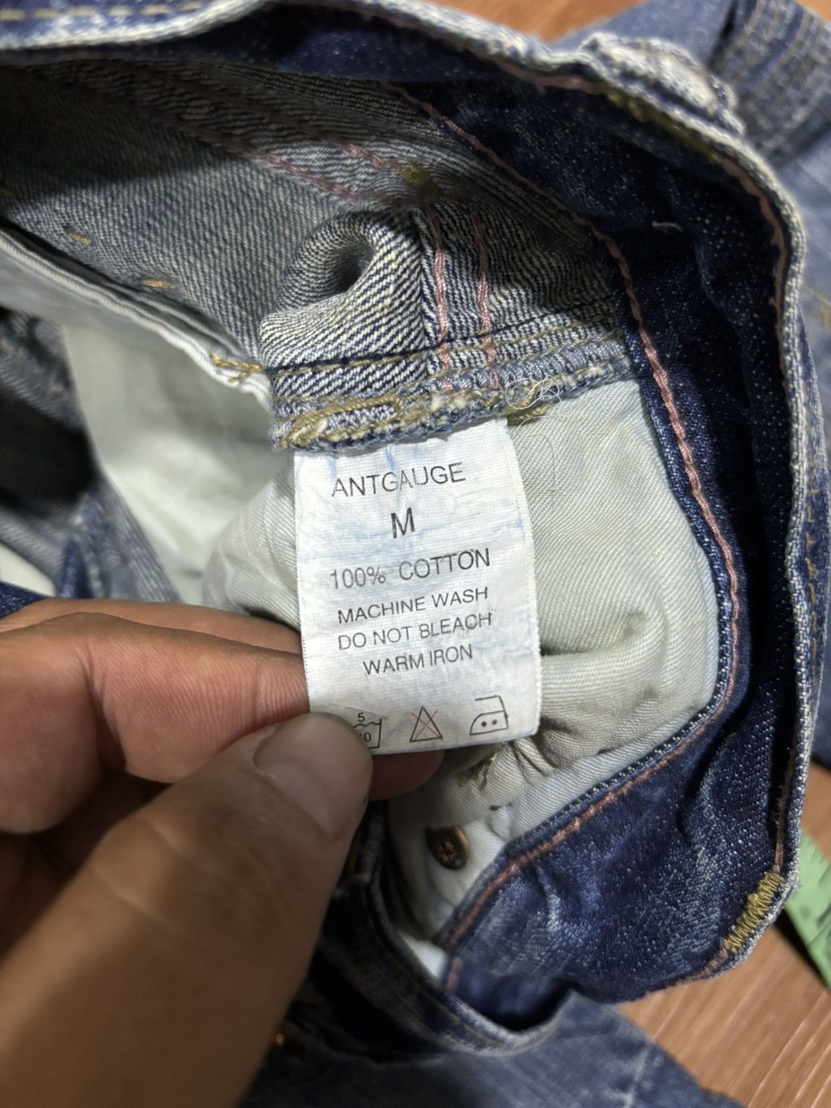 Japanese Brand × Vintage Vintage Antgauge Sashiko Distress Denim Jeans Size US 31 - 8 Thumbnail
