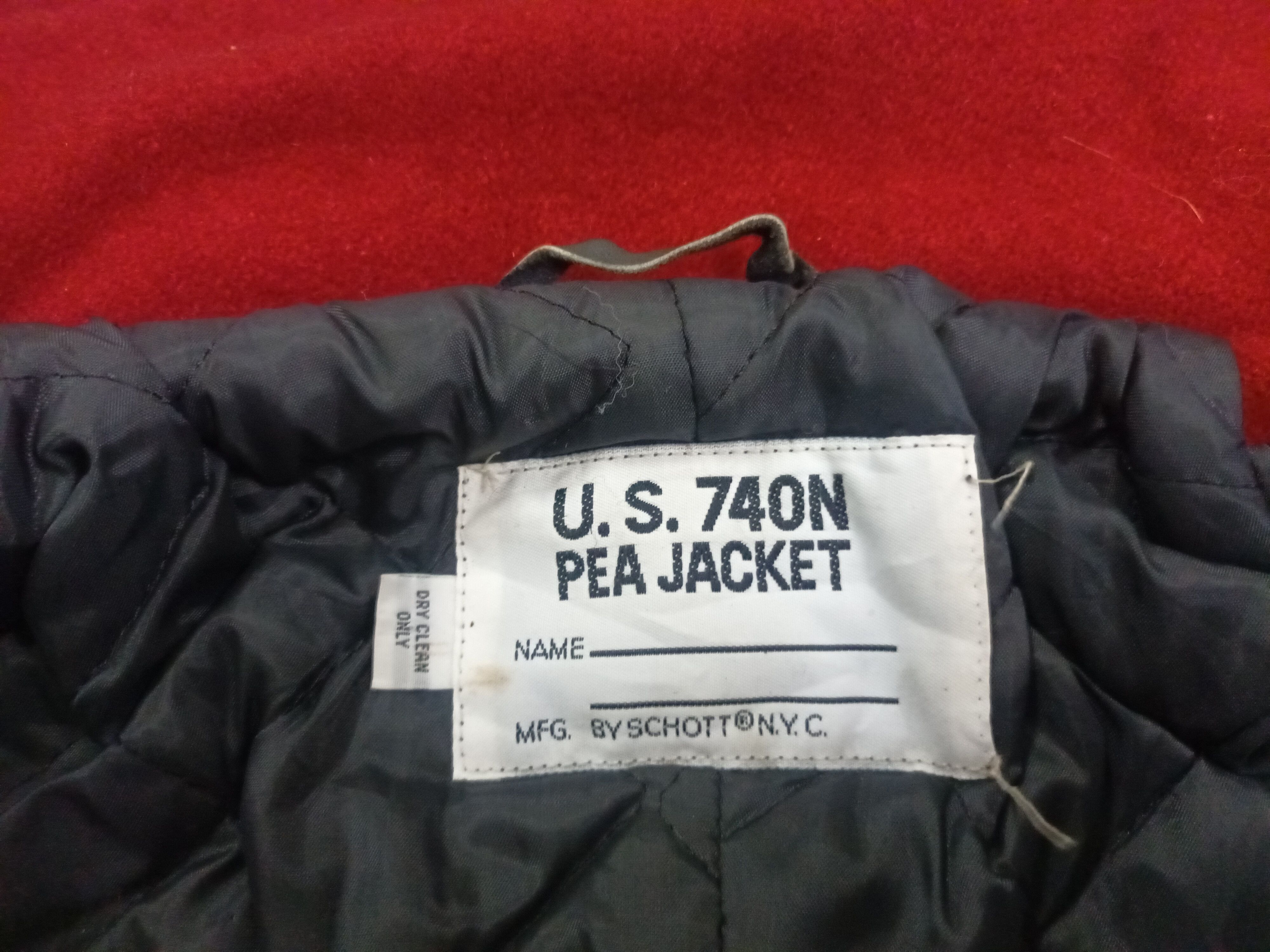 Schott 🔥 US 740N PEA JACKET 🔥 Size US M / EU 48-50 / 2 - 3 Thumbnail