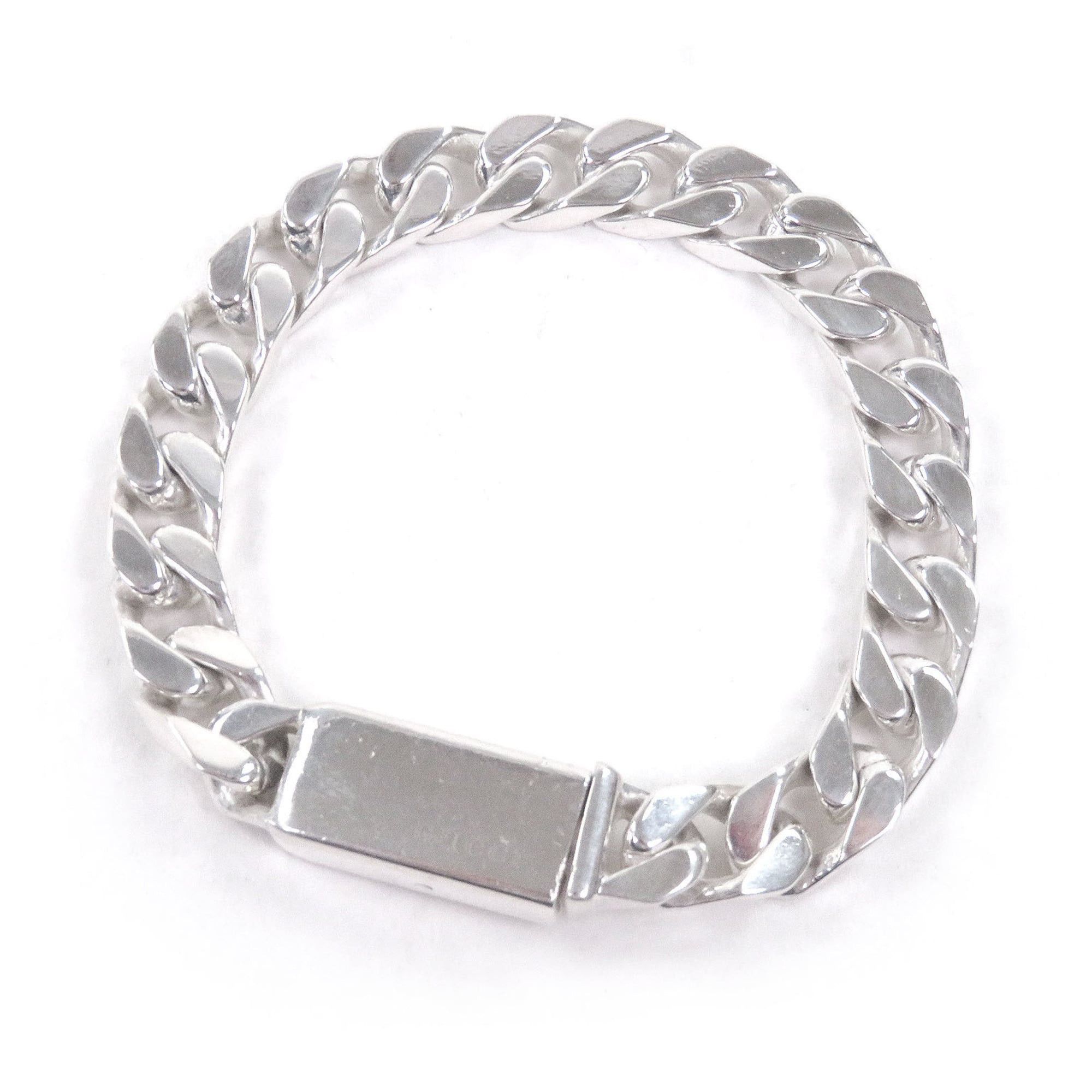 Gucci GUCCI Vintage SV925 Cuban Link Chain Bracelet, Silver, Size 17, Made in Italy, Weight 38.1g, Women's/Men's. Size ONE SIZE - 1 Thumbnail