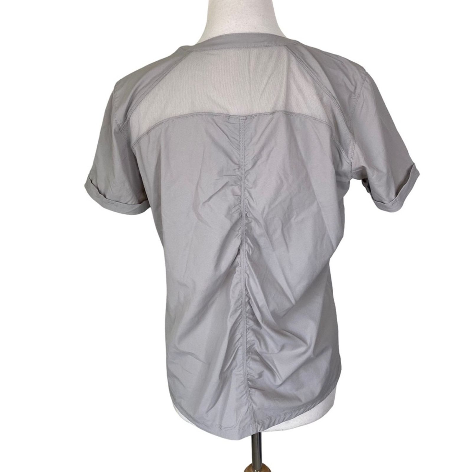 Other INDYGENA Lomo Roll Tab Short Sleeve Top Gray Thunder Size L / US 10 / IT 46 - 6 Thumbnail