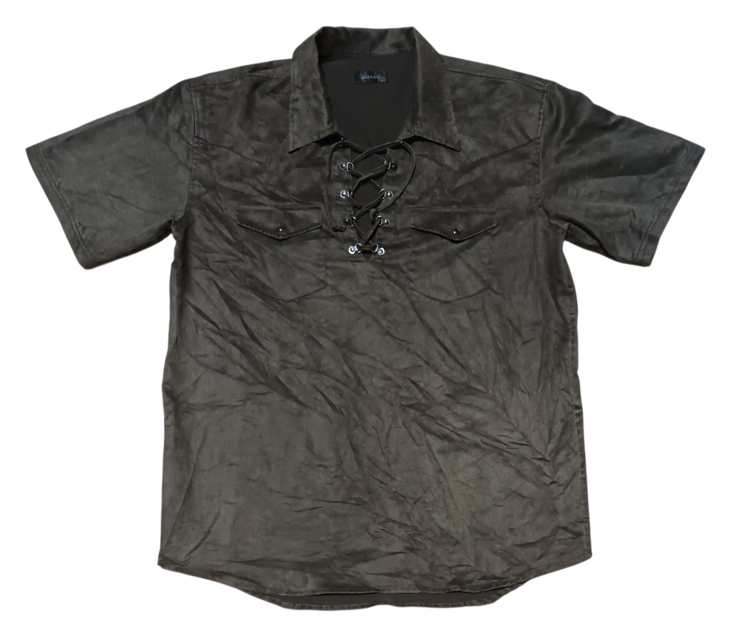Japanese Brand OMKOS BONDAGE GOTHIC VELVET SHIRT Size US XL / EU 56 / 4 - 1 Thumbnail