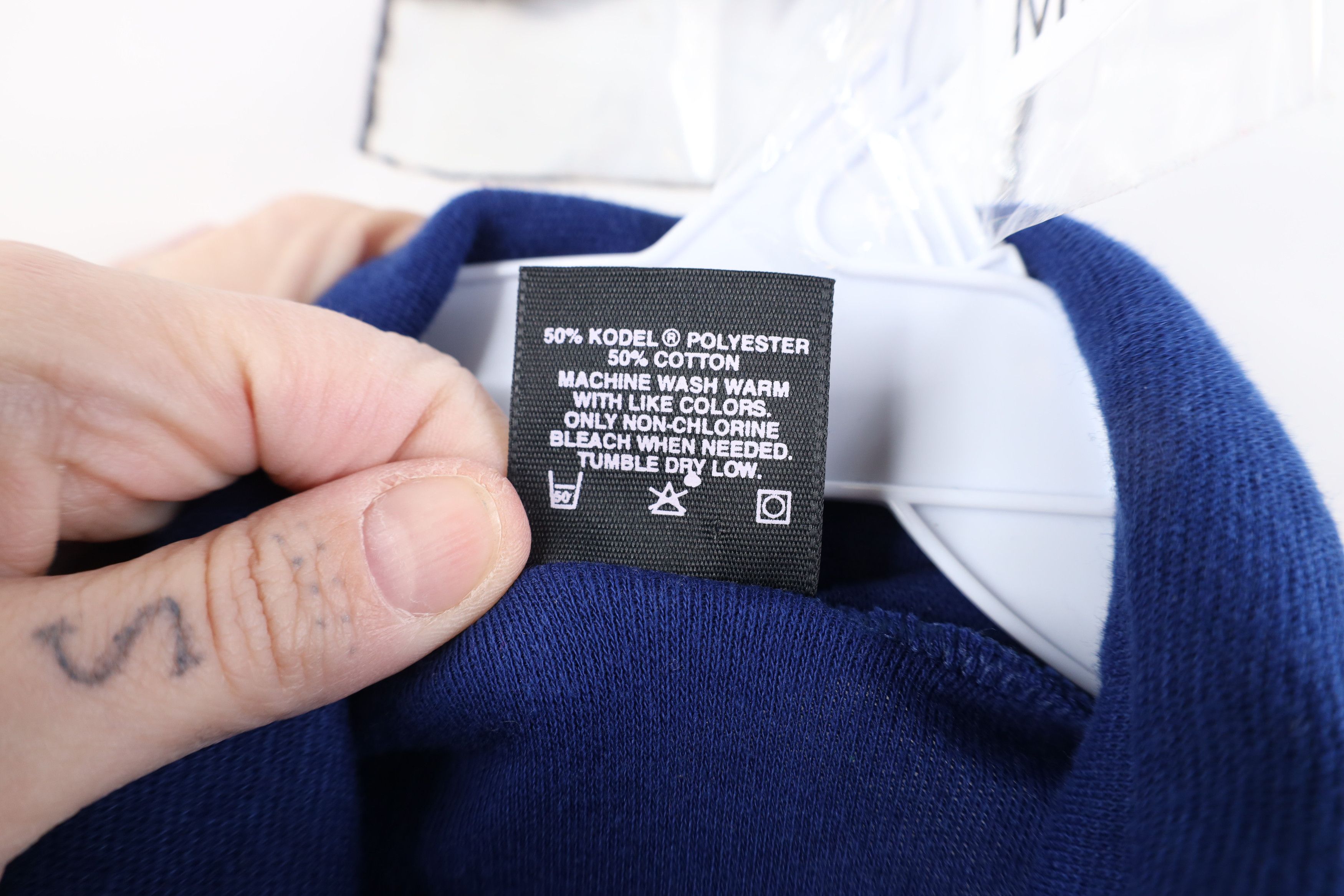 Vintage Vintage 90s Streetwear Thermal Turtleneck T-Shirt Blue USA Size US XL / EU 56 / 4 - 8 Thumbnail