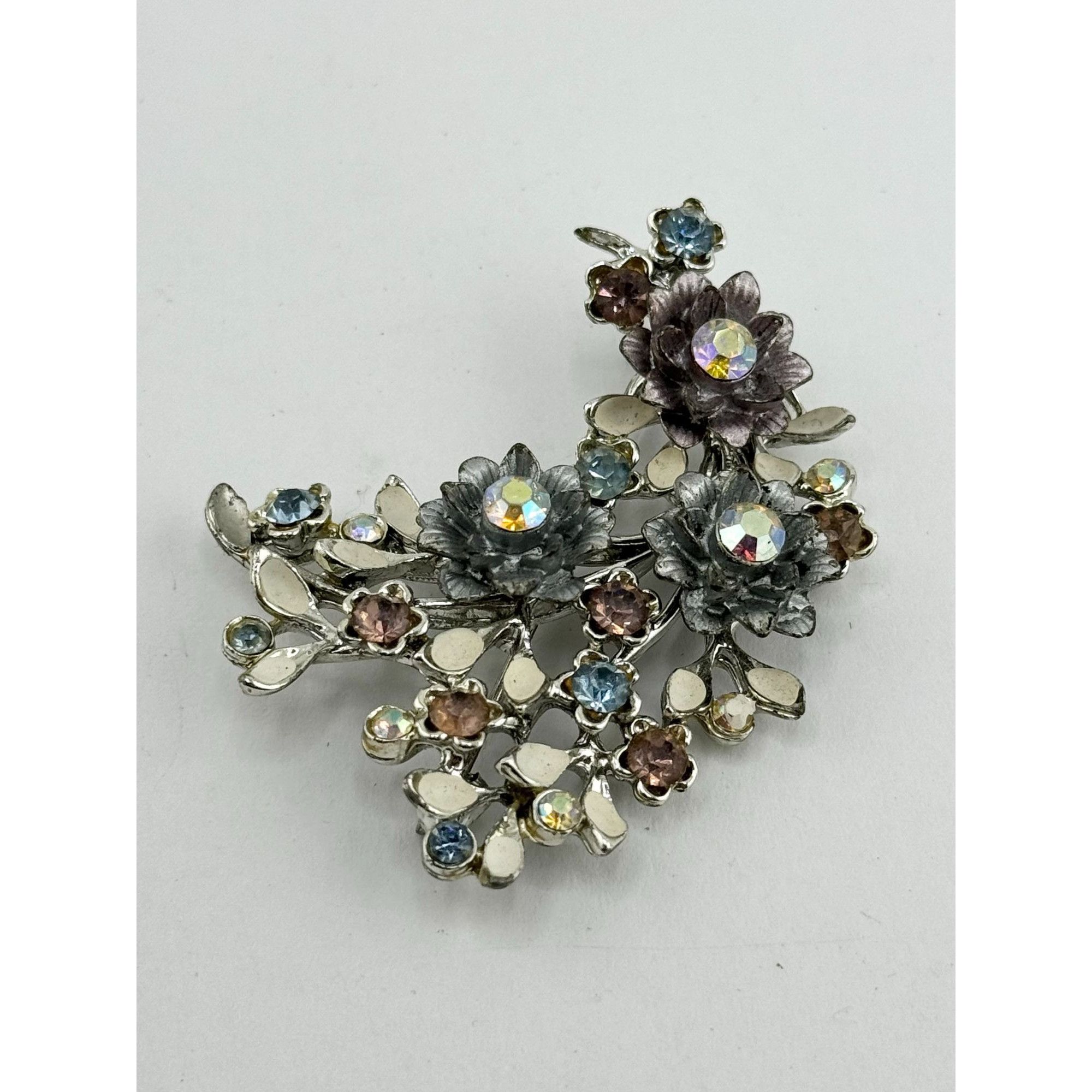 Vintage Vintage Rhinestone Flower BSK Brooch Pin Size ONE SIZE - 3 Thumbnail