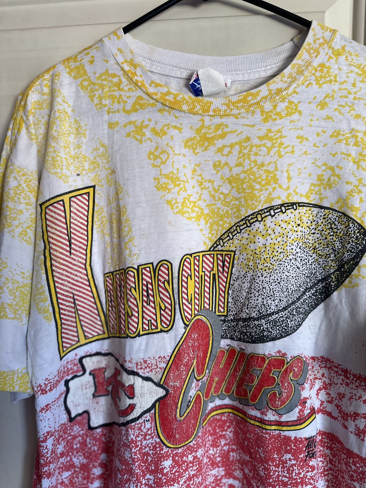 NFL × Vintage 1991 Kansas City Chiefs all over print Size US XL / EU 56 / 4 - 2 Thumbnail
