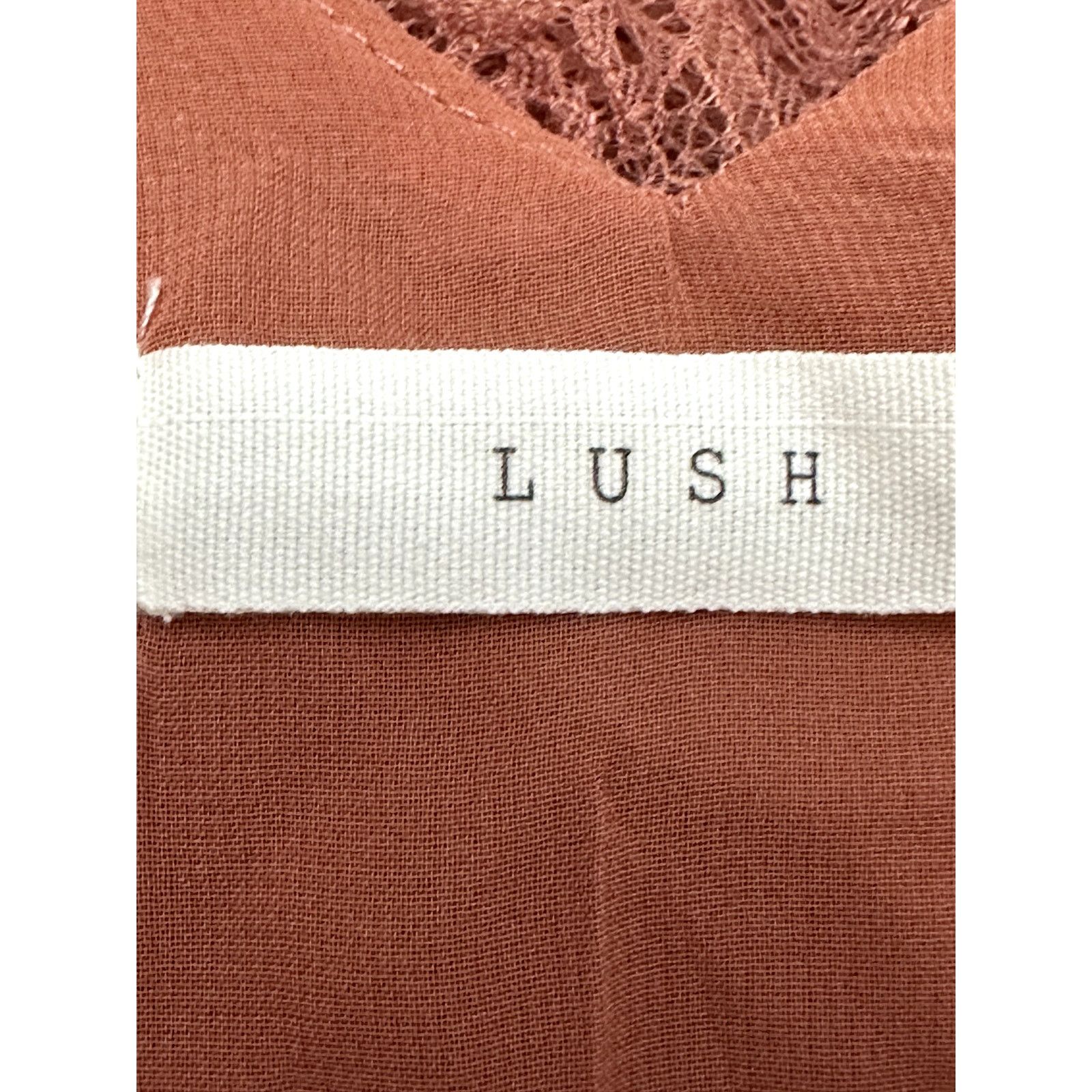 Other Lush Sleeveless Lace Top Trimmed Back Cami Burnt Orange S Size S / US 4 / IT 40 - 9 Thumbnail