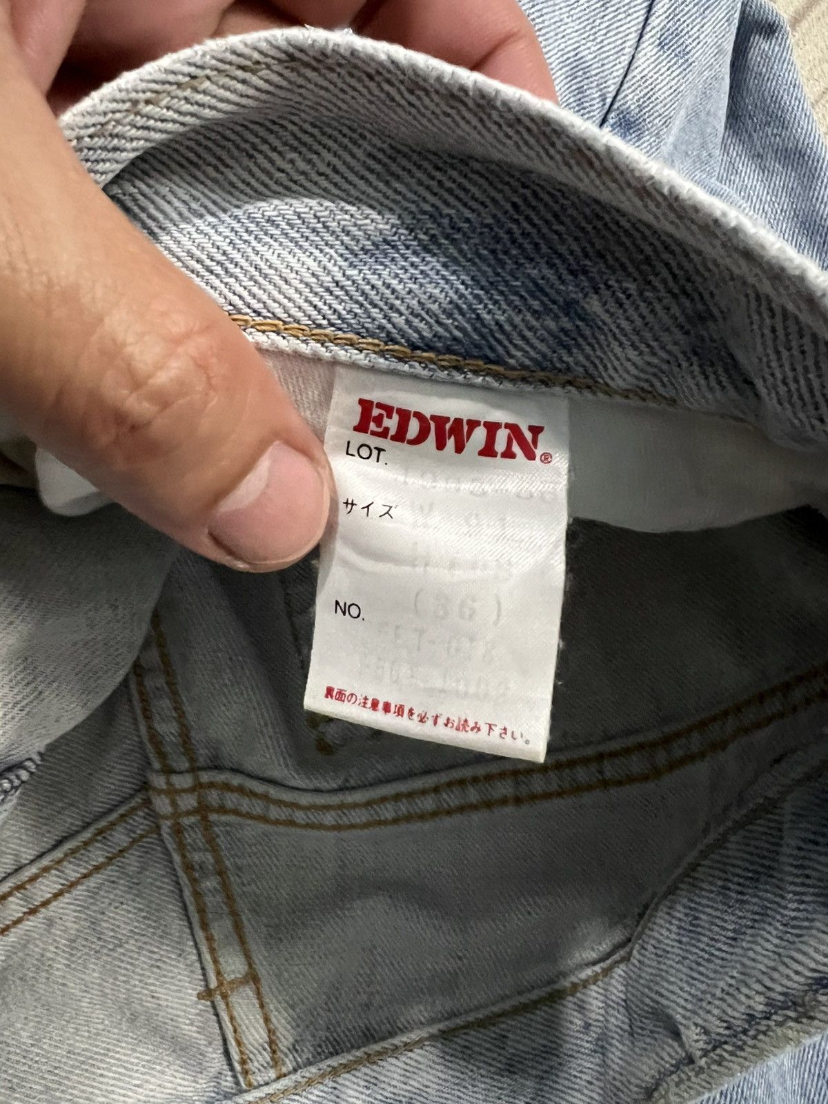 Edwin × If Six Was Nine × Japanese Brand VINTAGE 90’s STYLE EDWIN LIGHT WASH BAGGY JEANS Size US 34 / EU 50 - 17 Thumbnail