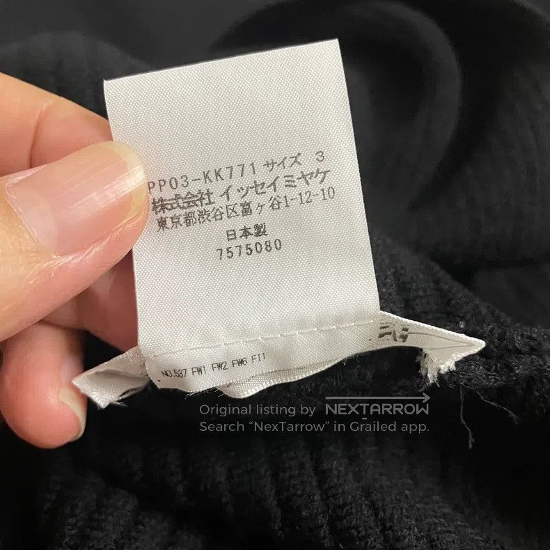 Issey Miyake Issey Miyake Black Knit Sweater Size L / US 10 / IT 46 - 3 Thumbnail