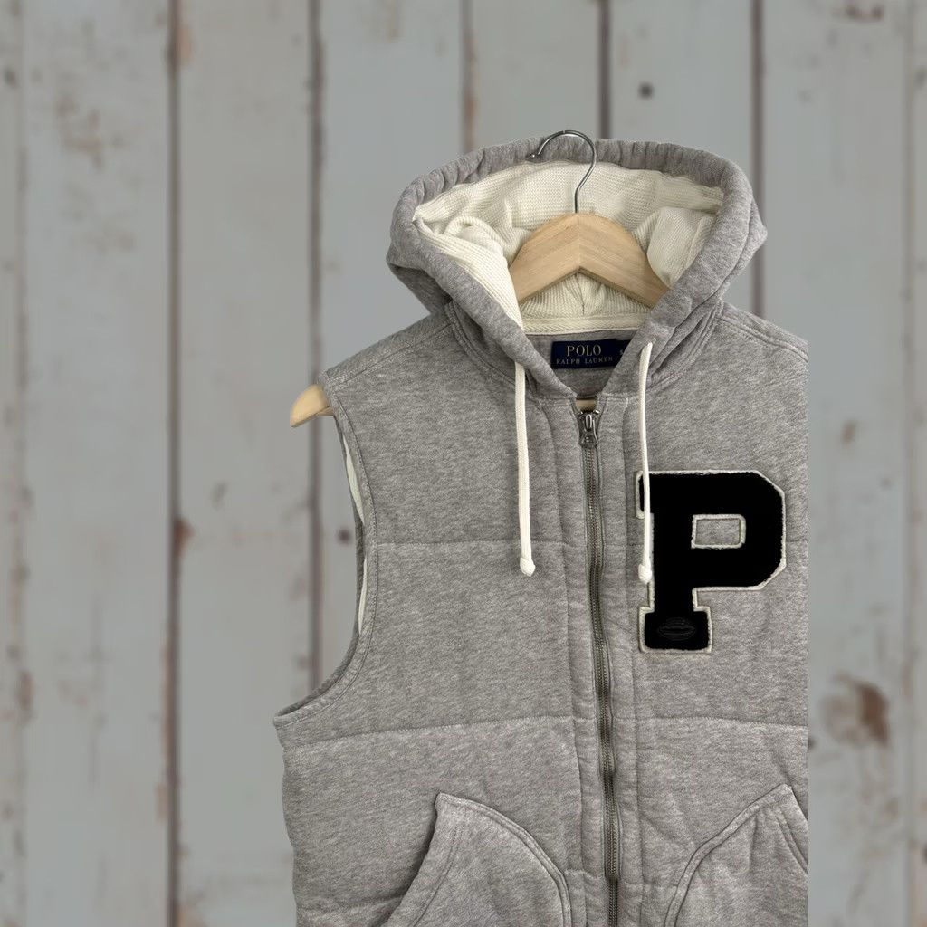 Ralph Lauren Ralph Lauren Vest Mens S Gray Retro Y2K Varsity Style P Vest Big Varsity Style Hype Rare Old School Size US S / EU 44-46 / 1 - 1 Thumbnail
