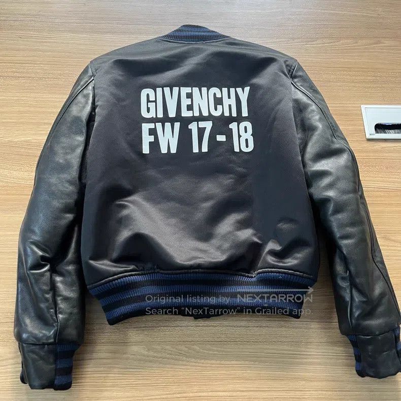 Givenchy Givenchy Back Lettering Baseball Leather Jacket (Size 36) Size US S / EU 44-46 / 1 - 1 Thumbnail