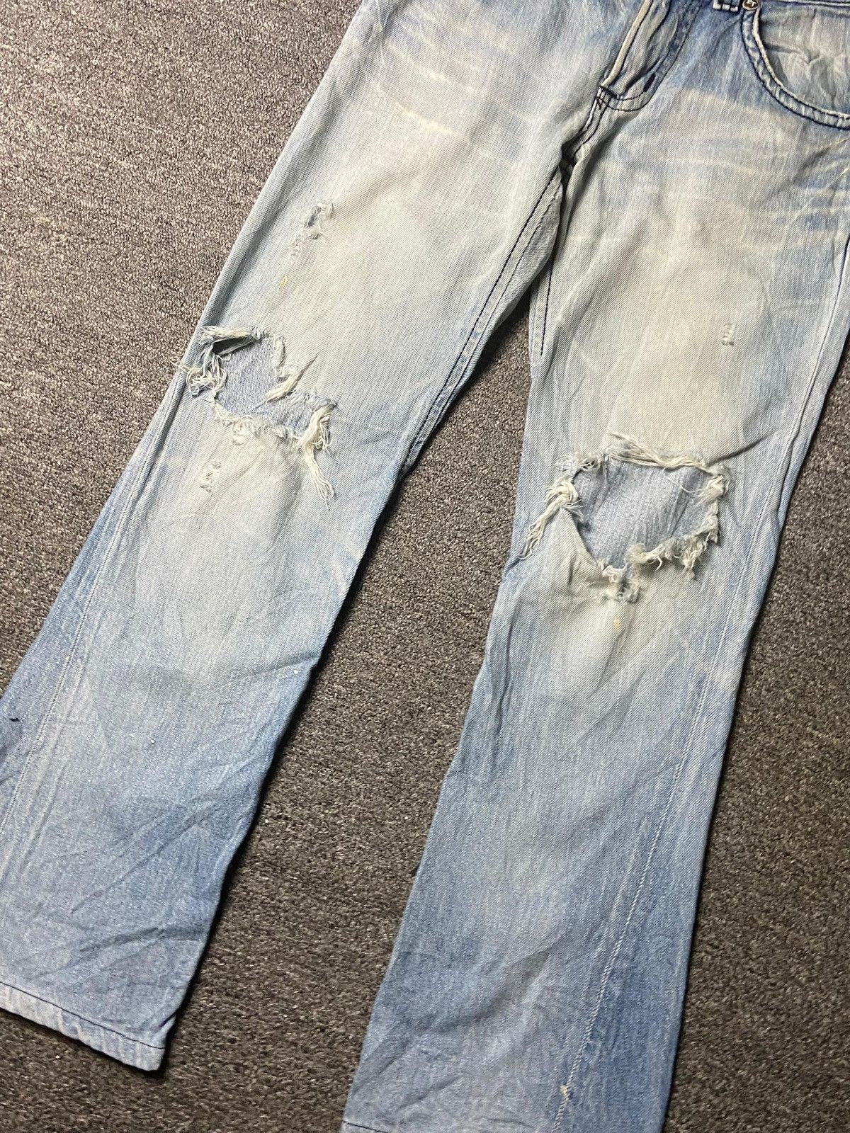 Edwin Edwin Blue Trip Distressed Denim Ripped Jeans (152) Size US 32 / EU 48 - 9 Thumbnail