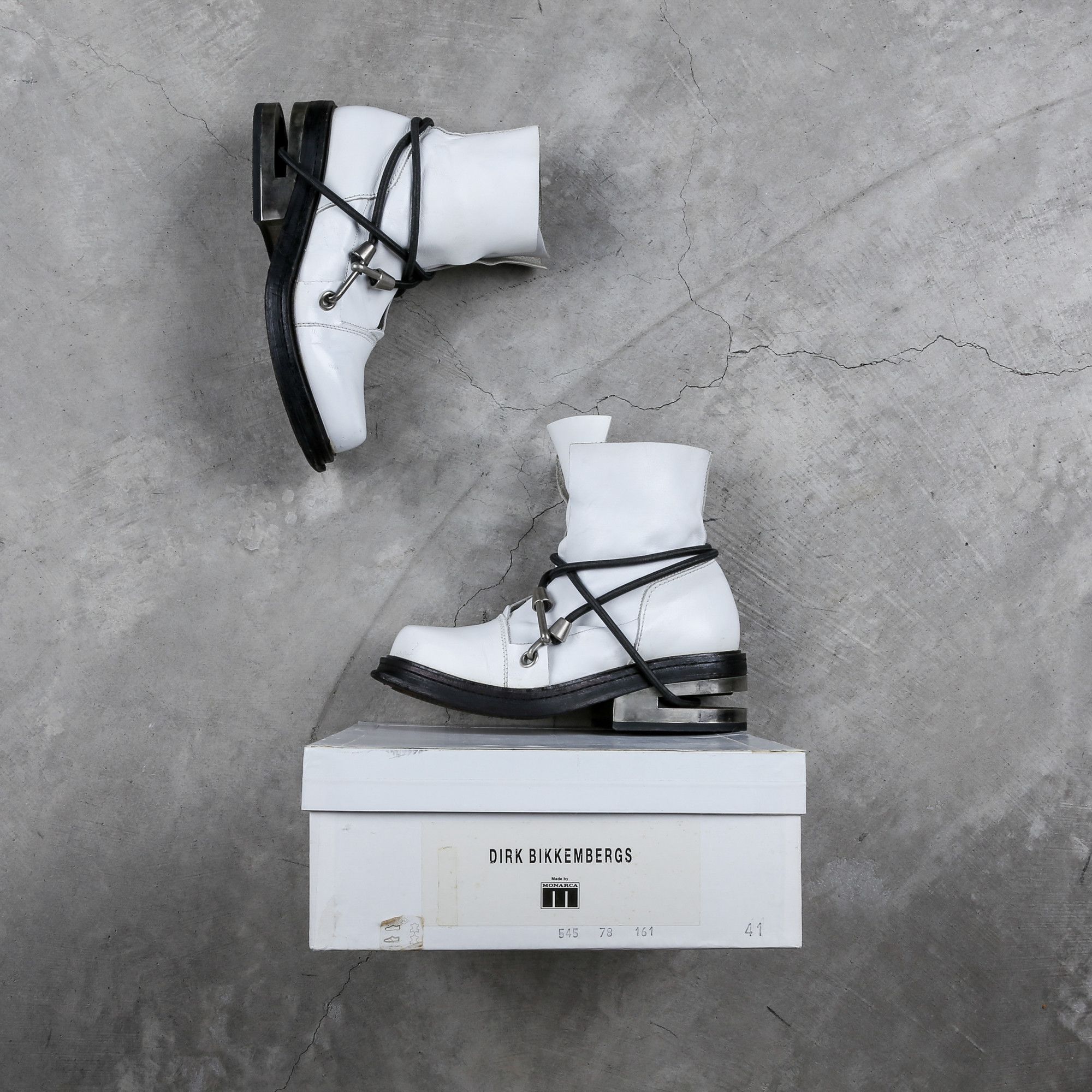 Dirk Bikkembergs Dirk Bikkembergs White Steel Cut Heel Bungee Boots Size 41 Size US 9.5 / EU 42-43 - 21 Thumbnail