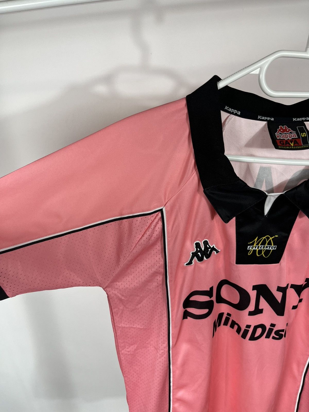 Vintage Juventus Pink Kappa Jersey Zidane 21 Sony MiniDisc S