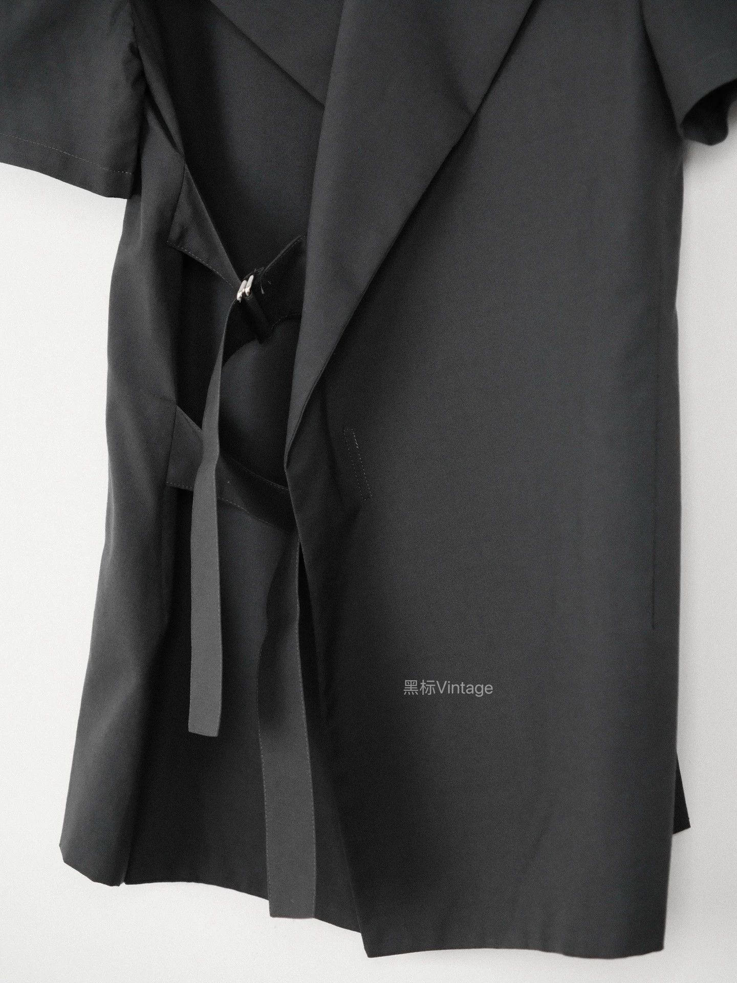Yohji Yamamoto Yohji Yamamoto 09aw Double-Tie Blazer Women’s Charcoal Size S / US 4 / IT 40 - 5 Thumbnail
