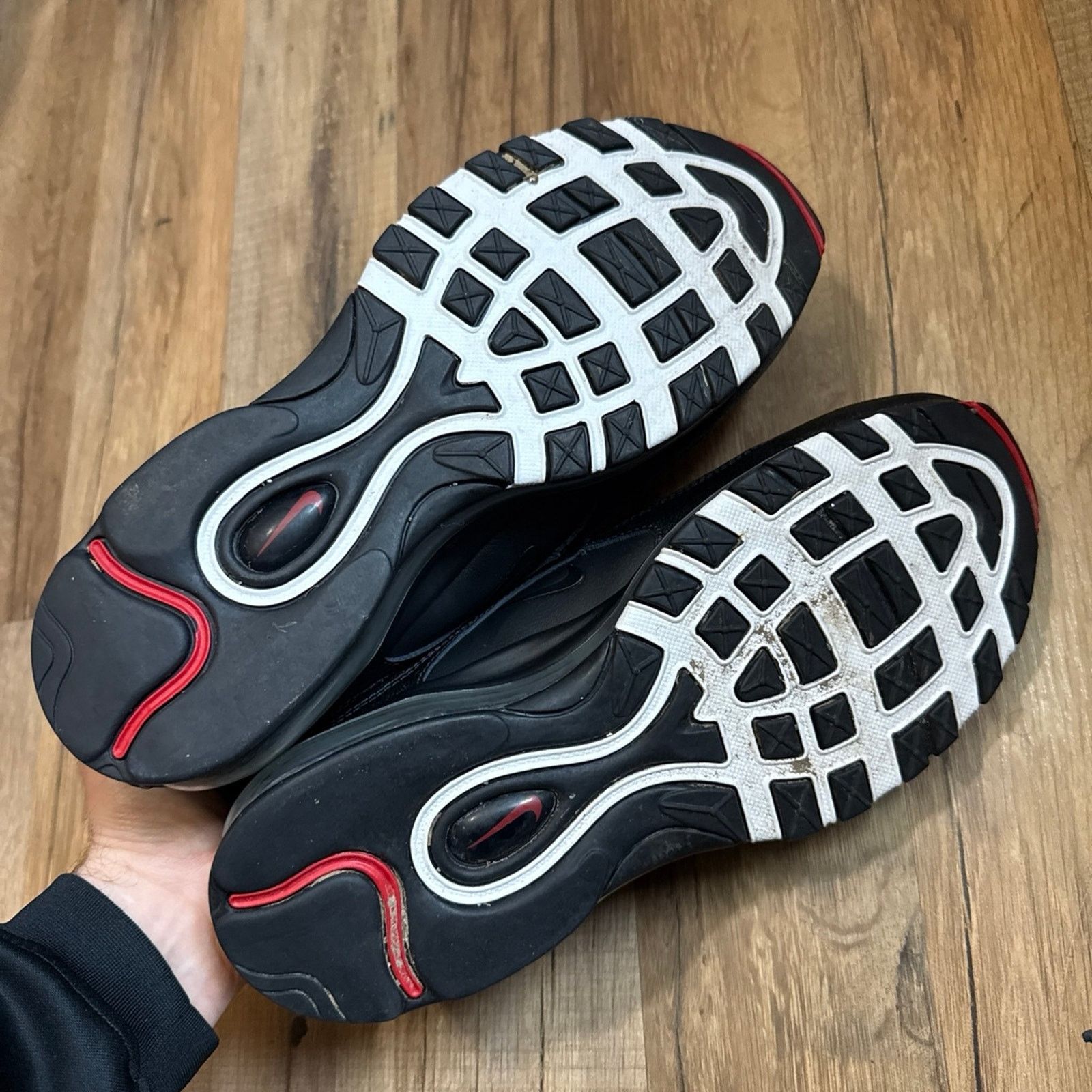 Nike Nike Air Max 97 Black White Sport Red Size US 9 / EU 42 - 9 Thumbnail