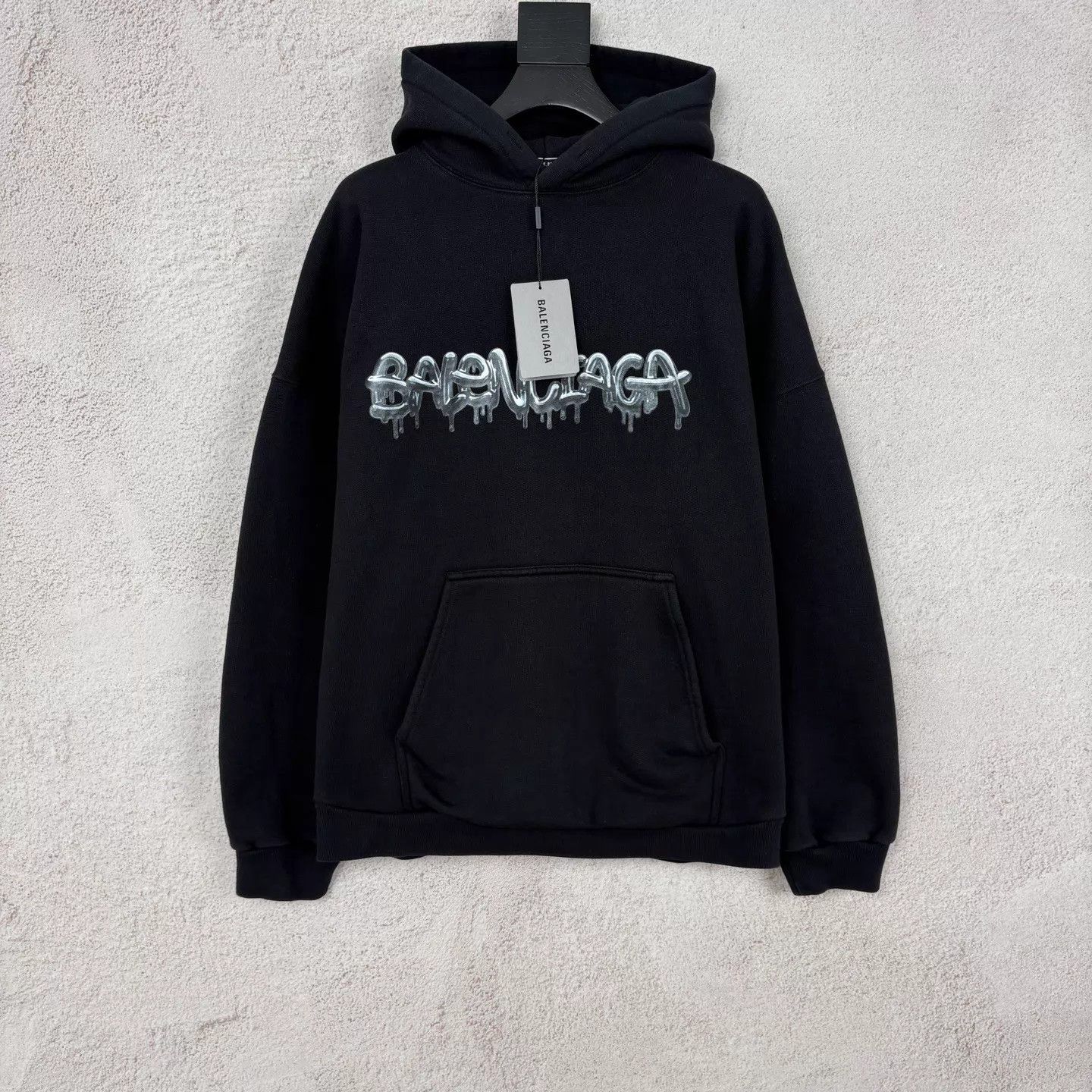 Balenciaga BLCG Jelly Logo Hoodie Black New Size 2 Size US M / EU 48-50 / 2 - 1 Thumbnail