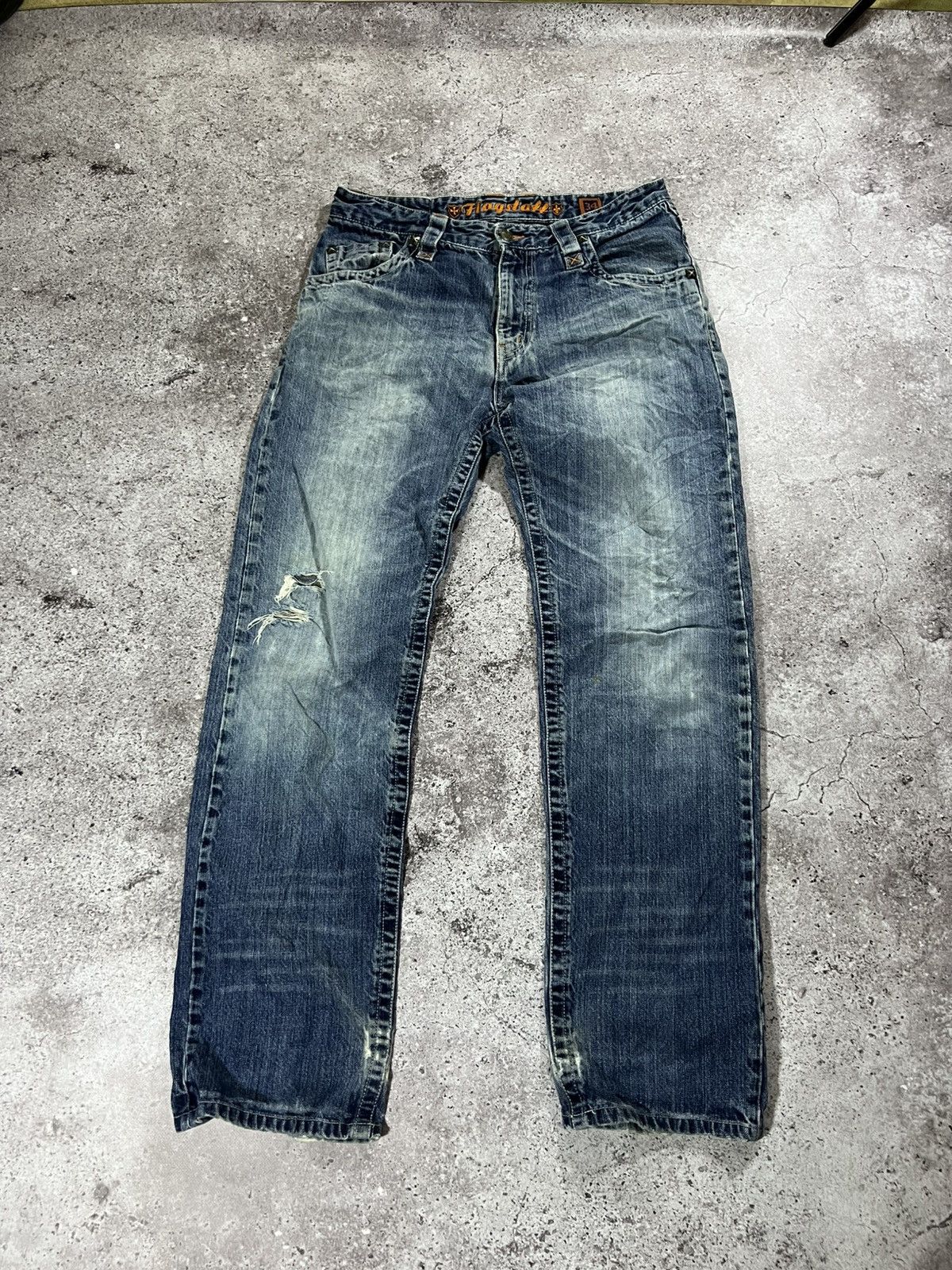 Flagstuff Vintage Choppers Style Y2K distressed faded pants Denim Size US 34 / EU 50 - 6 Thumbnail
