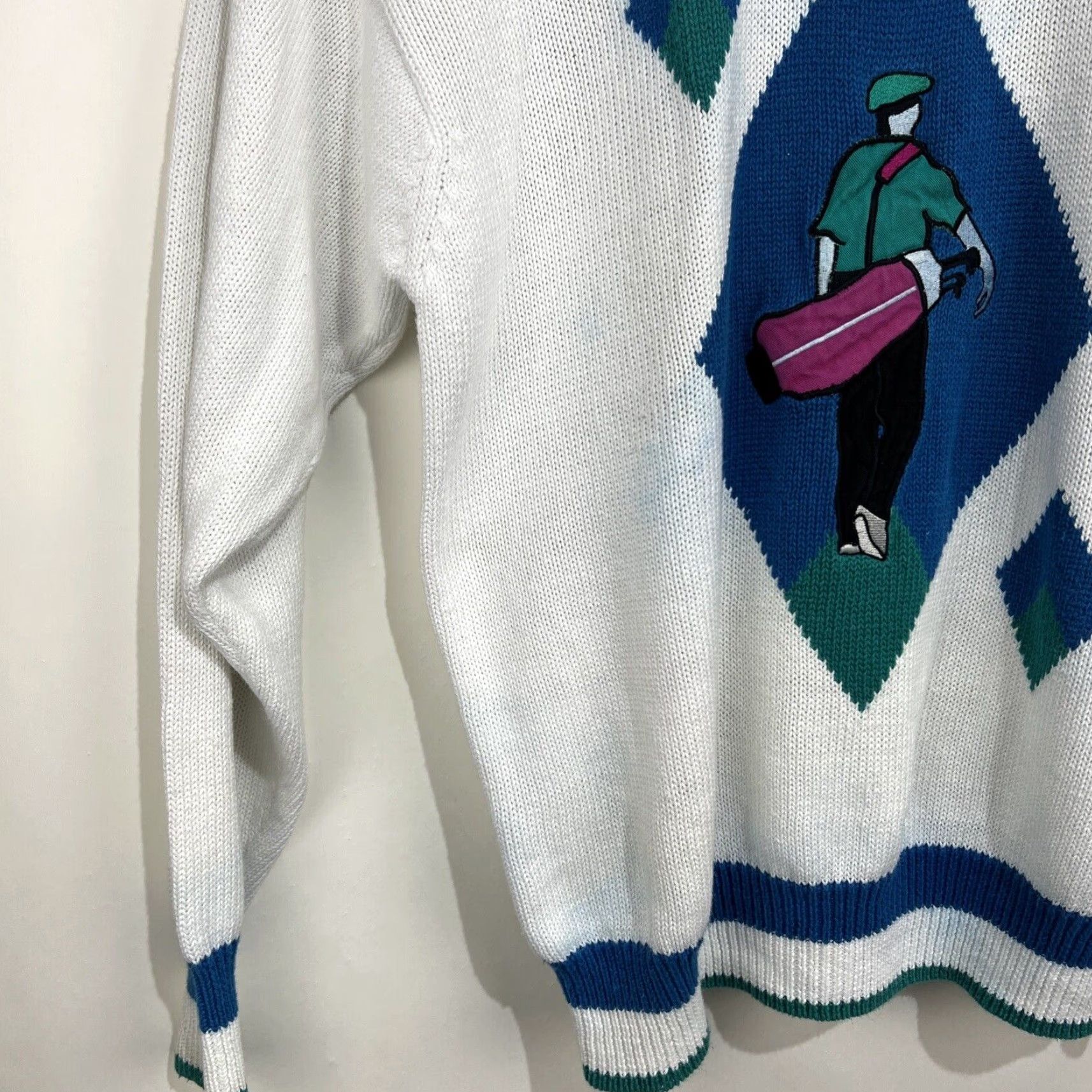 Van Heusen VINTAGE Van Heusen Players Pullover Sweater Knit Golf Sz Large Raime Cotton Mens Size US L / EU 52-54 / 3 - 5 Thumbnail