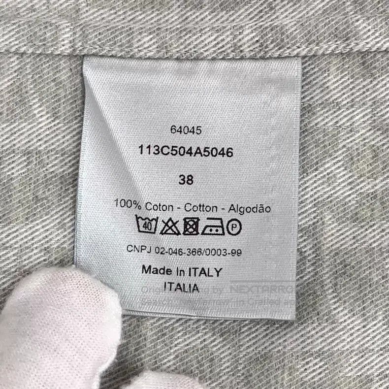 Dior Dior Size 38 Gray logo old flower full print cotton lapel s Size US XXS / EU 40 - 7 Thumbnail