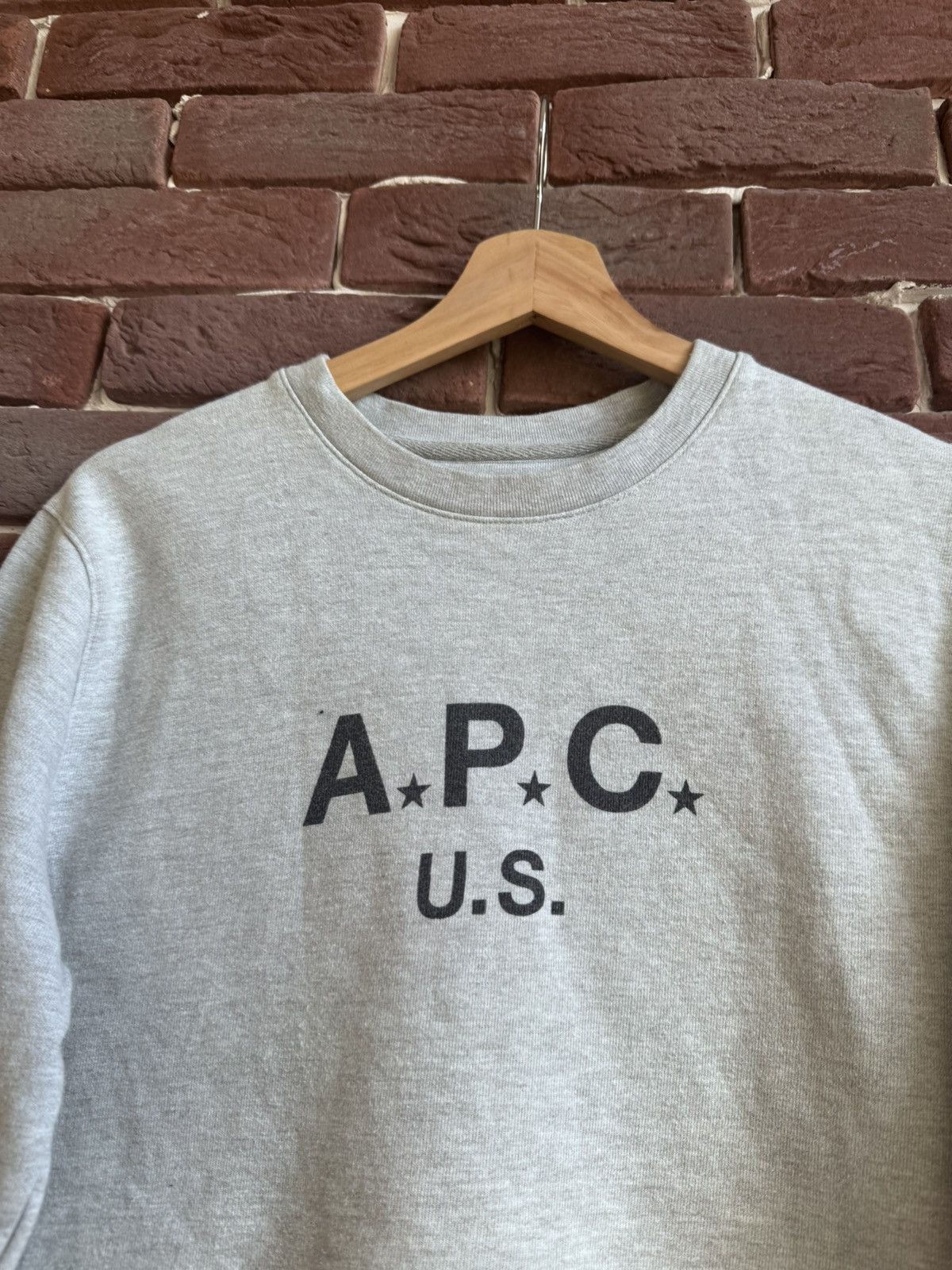 A.P.C. A.P.C Logo Sweatshirt Grey Crewneck Made in USA M hype Size US M / EU 48-50 / 2 - 2 Thumbnail