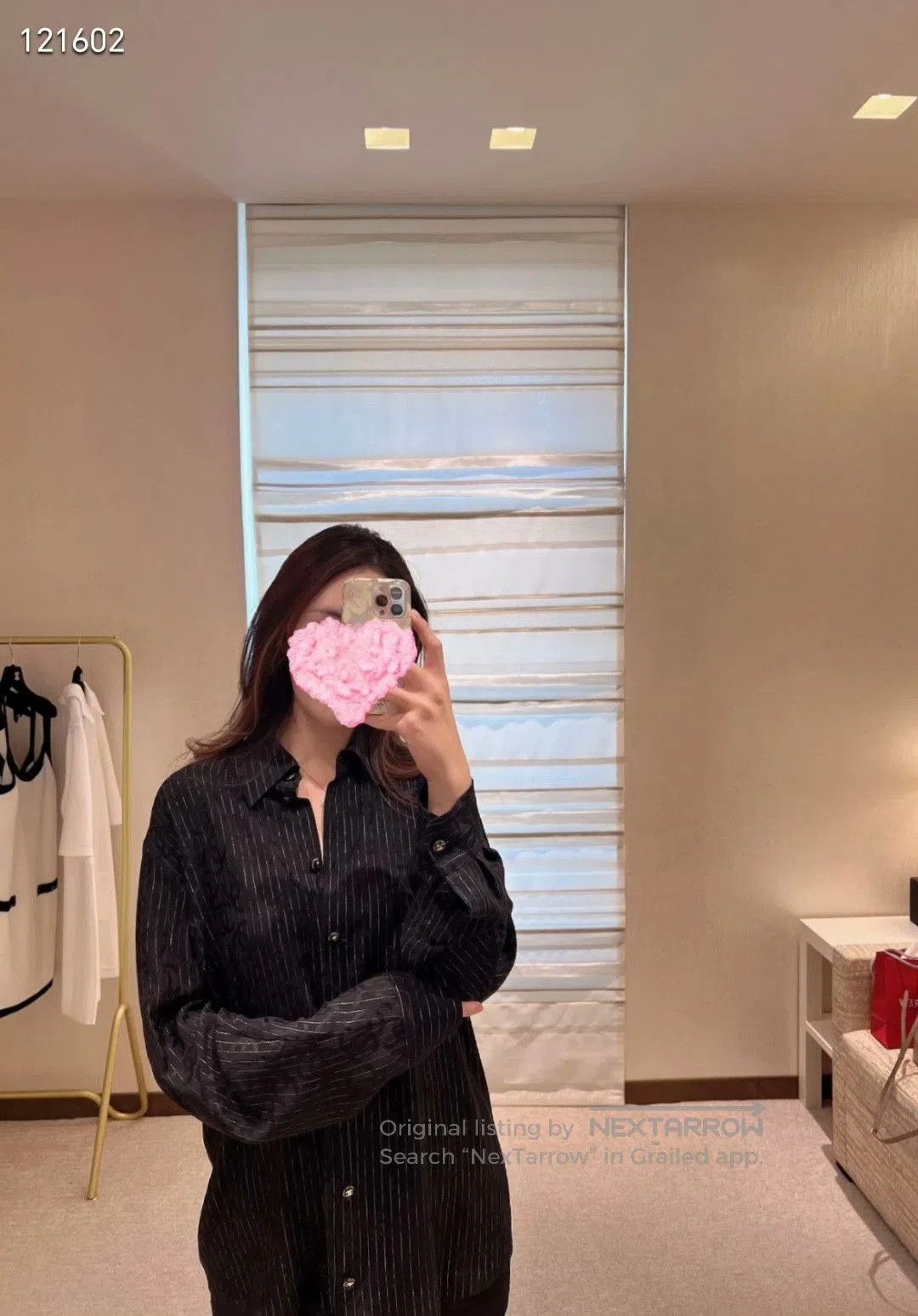 Chanel Chanel Black Striped Silk Shirt. Size XXS / US 00 / IT 34 - 9 Thumbnail