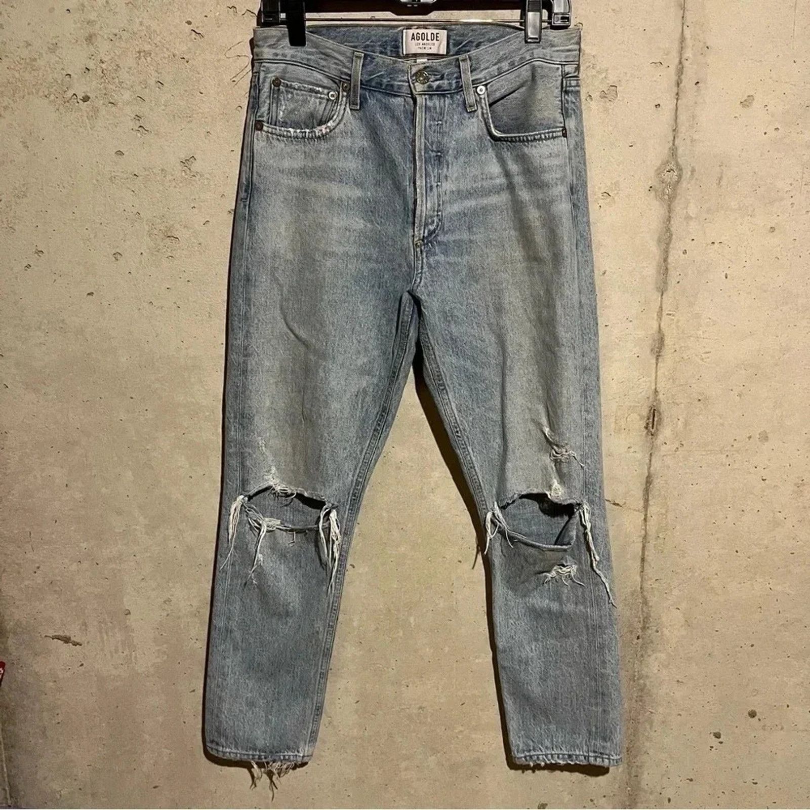 Agolde AGOLDE Jamie High Rise Classic Distressed Jeans Size 28 Size 28" / US 6 / IT 42 - 1 Thumbnail
