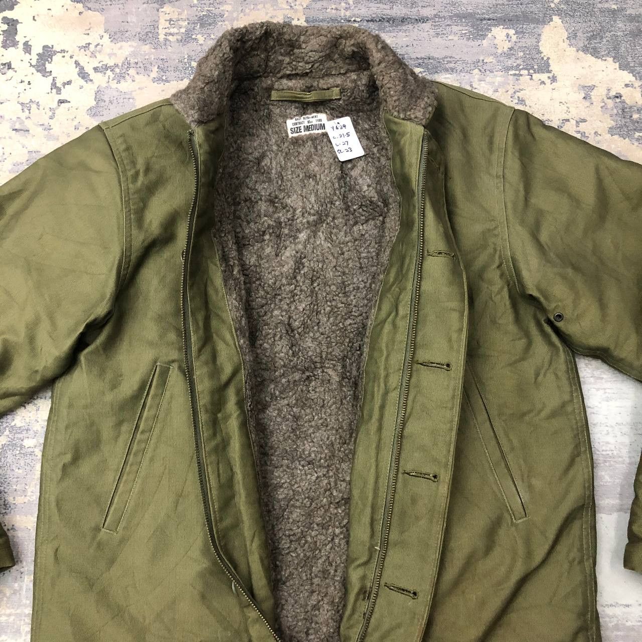 Vintage Y634 VTG NAVY DEPARTMENT SHERPA WOOL JACKETS Size US M / EU 48-50 / 2 - 4 Thumbnail
