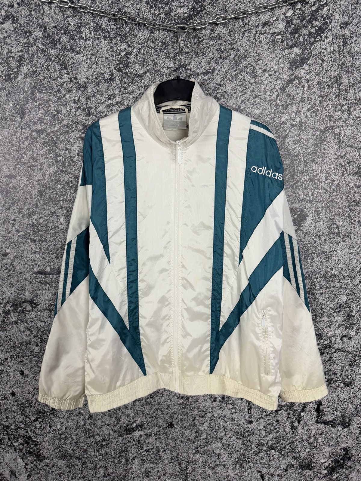 Adidas Men’s Adidas Vintage 90s Nylon Track Jacket Retro Y2K Size M Size US M / EU 48-50 / 2 - 1 Thumbnail